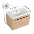 Bathroom Vanity Set With Resin Countertop Sink, 2 Doors
