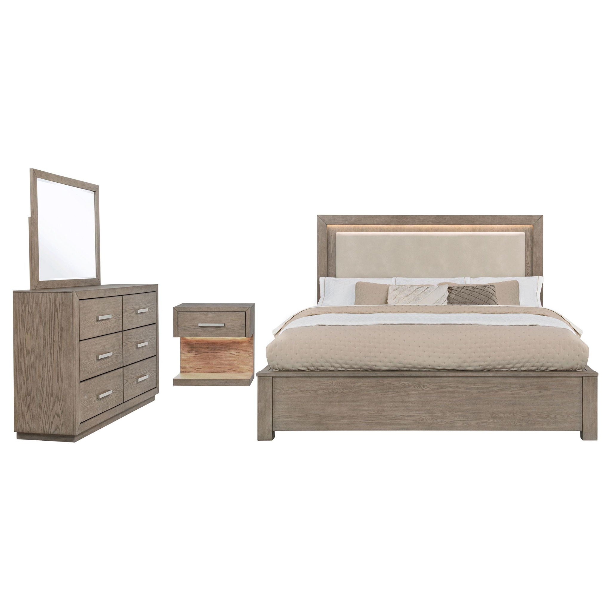 Kenora 4-piece Eastern King Bedroom Set Barley Brown
