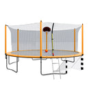 16Ft Trampoline With Basketball Hoop Pump And Ladder (Inner Safety Enclosure) With Soccer Goal