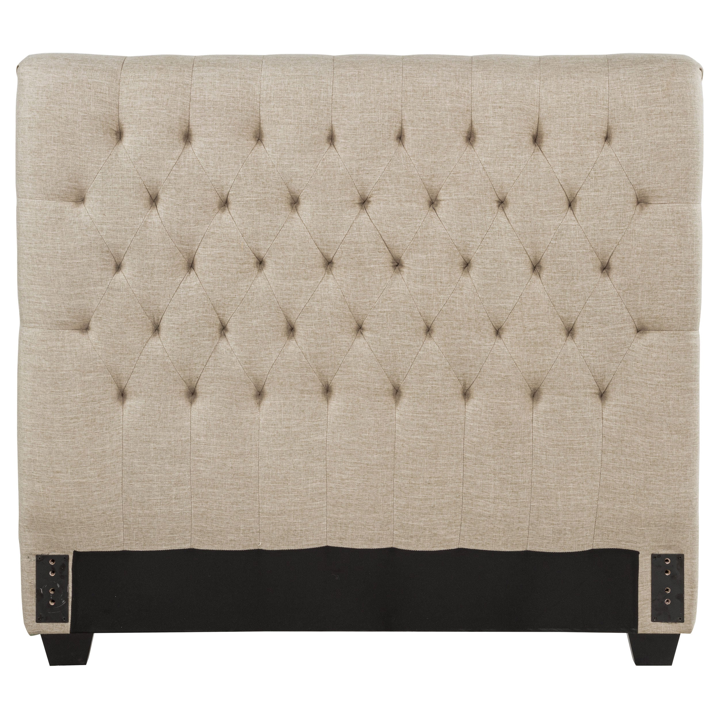 Chloe Upholstered Full Panel Headboard Oatmeal — view 1