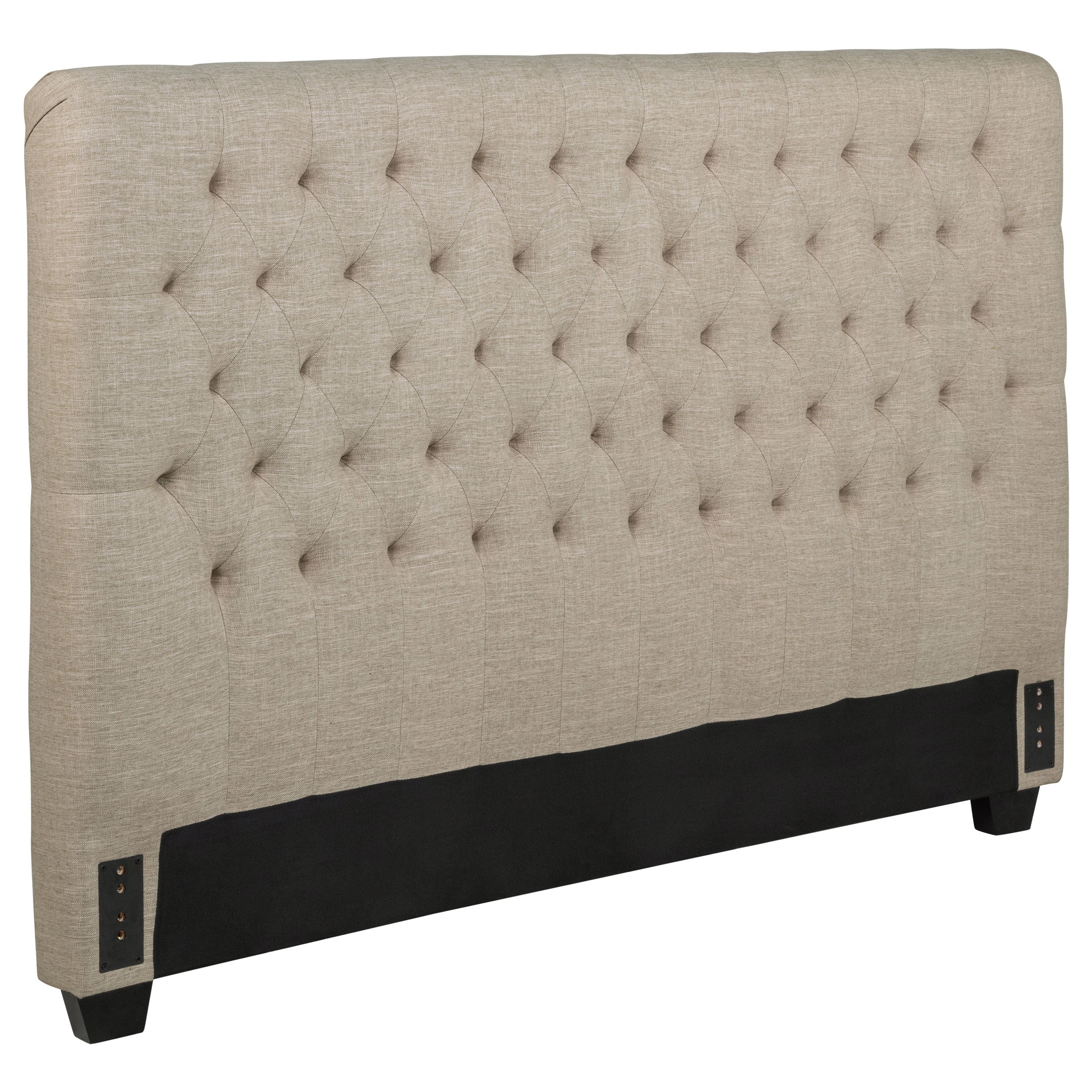 Chloe Upholstered California King Panel Headboard Oatmeal — view 1