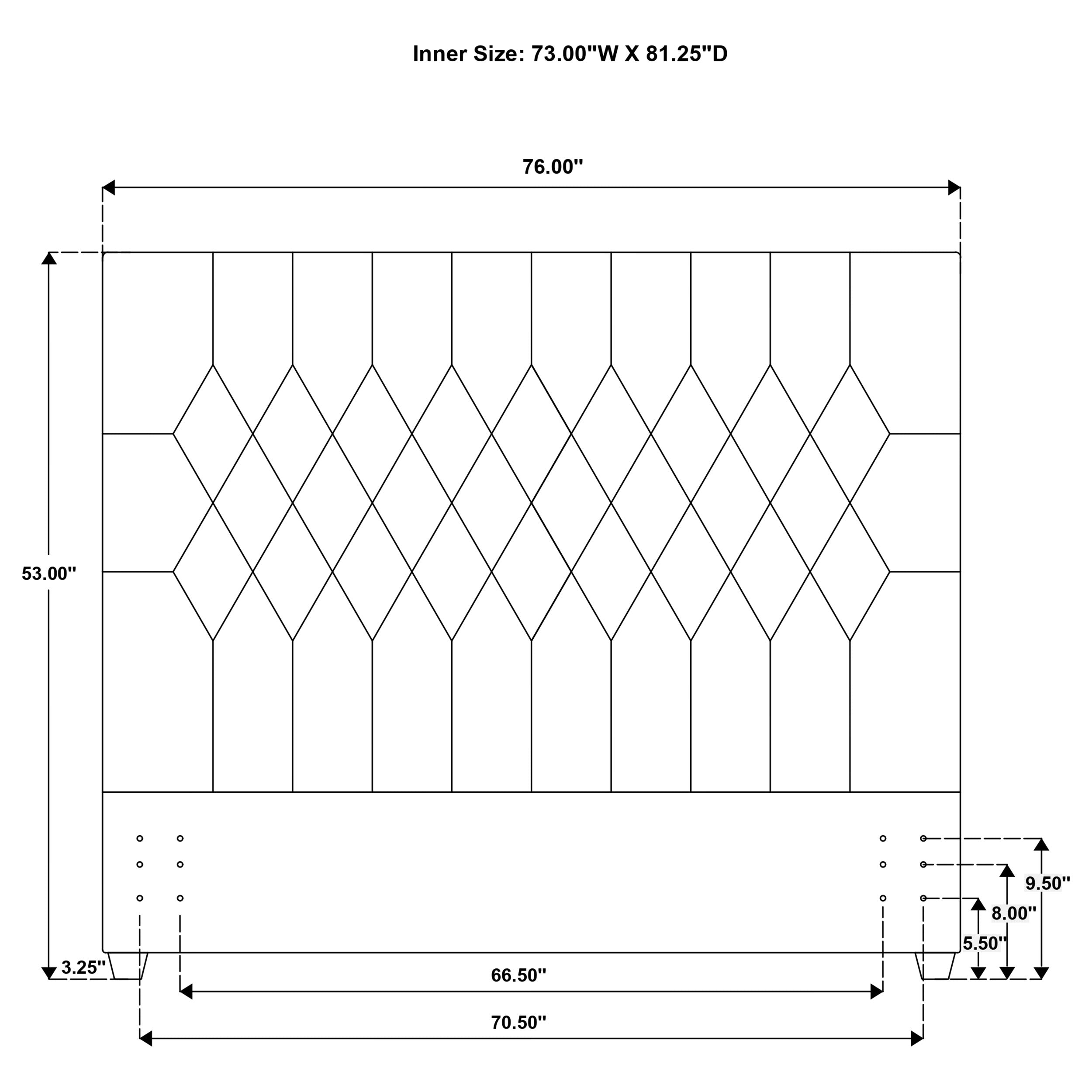 Chloe Upholstered California King Panel Headboard Oatmeal — view 5