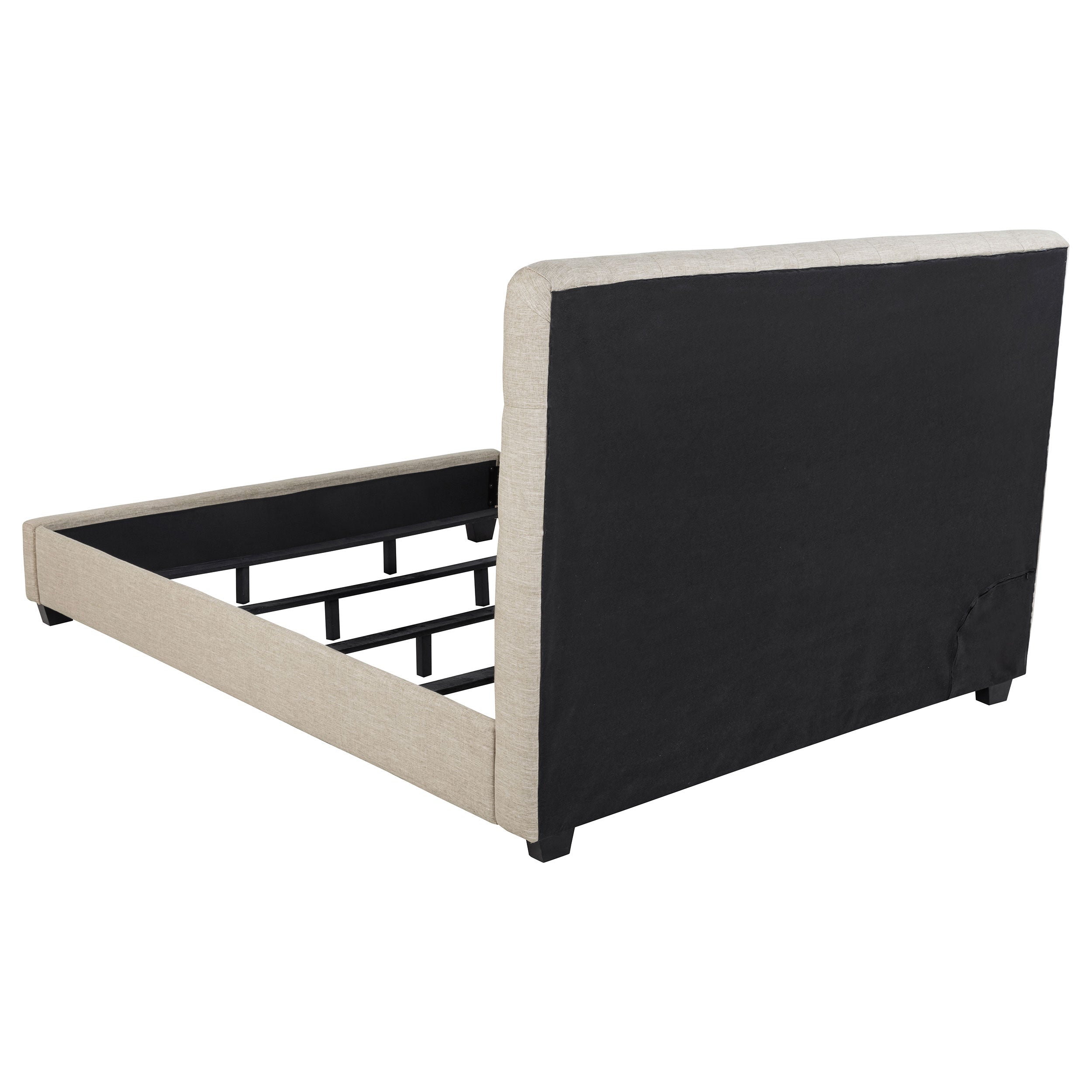 Chloe Upholstered California King Panel Bed Oatmeal — view 5