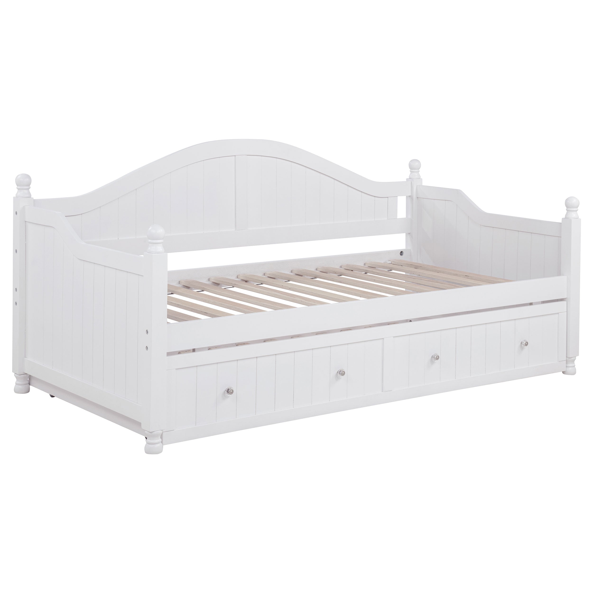 Julie Ann Wood Twin Daybed with Trundle White — view 3