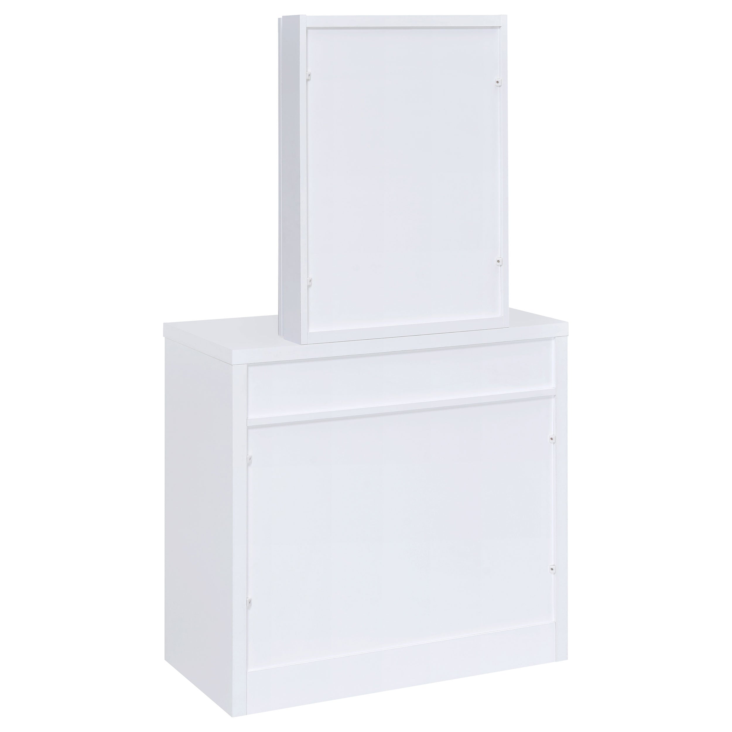 Harvey Vanity Set with Lift-Top Stool White — view 8