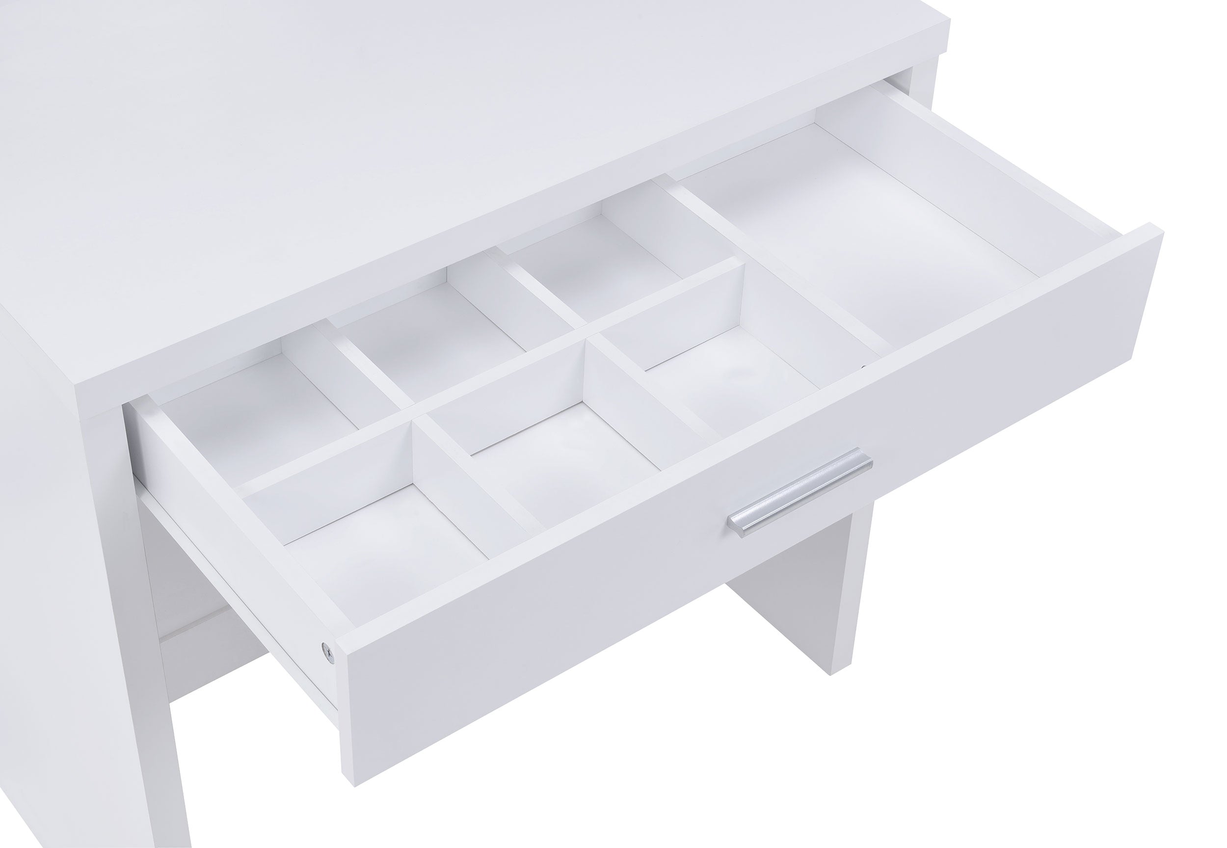 Harvey Vanity Set with Lift-Top Stool White — view 10