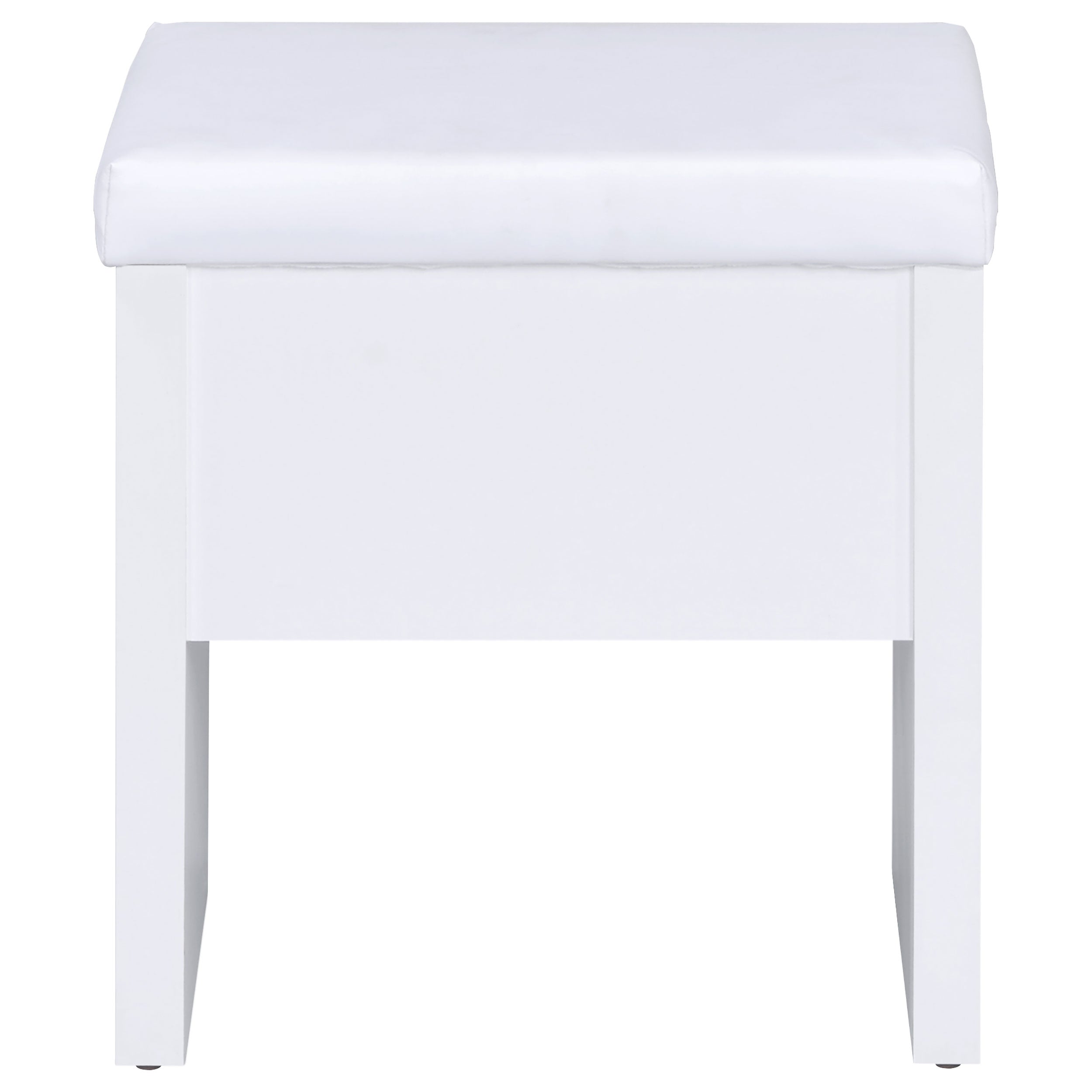 Harvey Vanity Set with Lift-Top Stool White — view 14