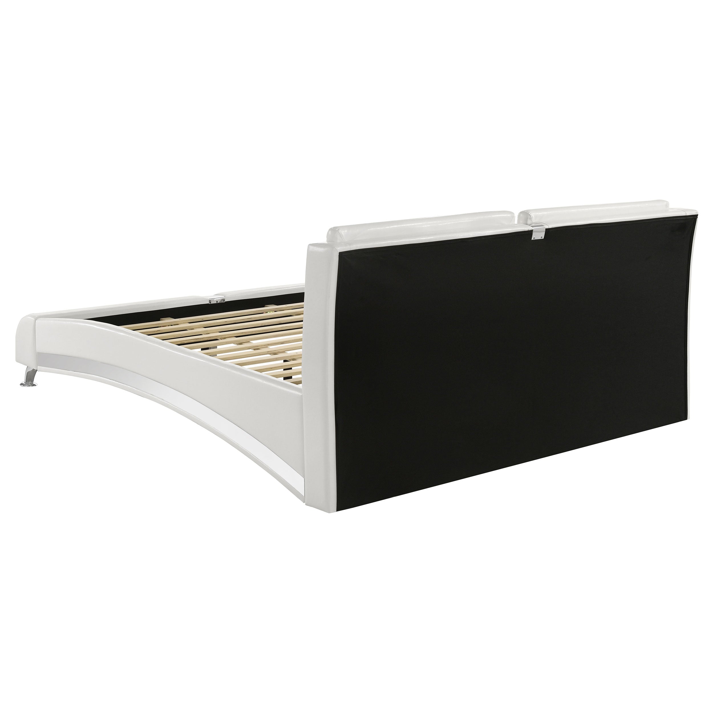 Jeremaine Upholstered Eastern King Sleigh Bed White — view 5