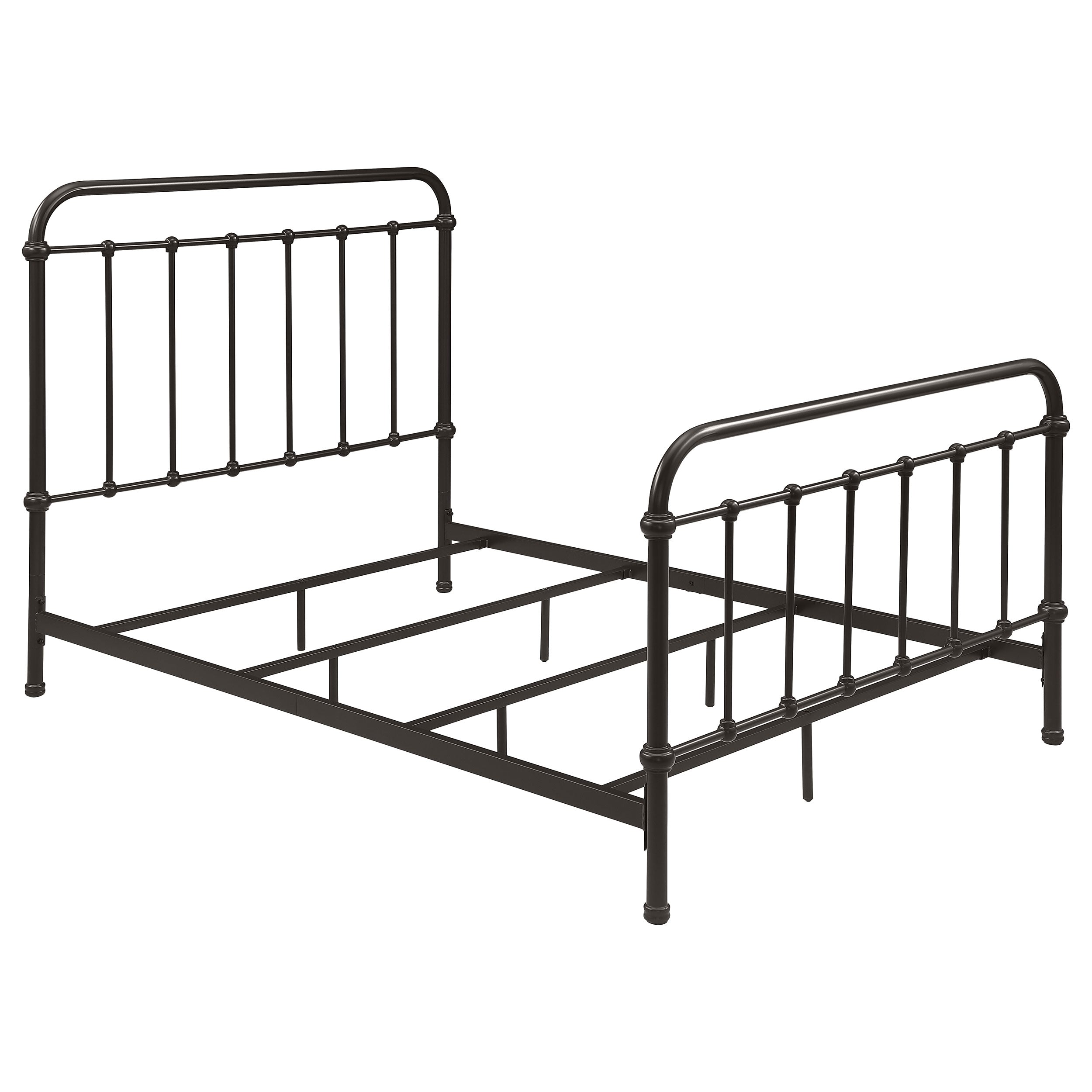 Livingston Metal Full Open Frame Bed Dark Bronze — view 1