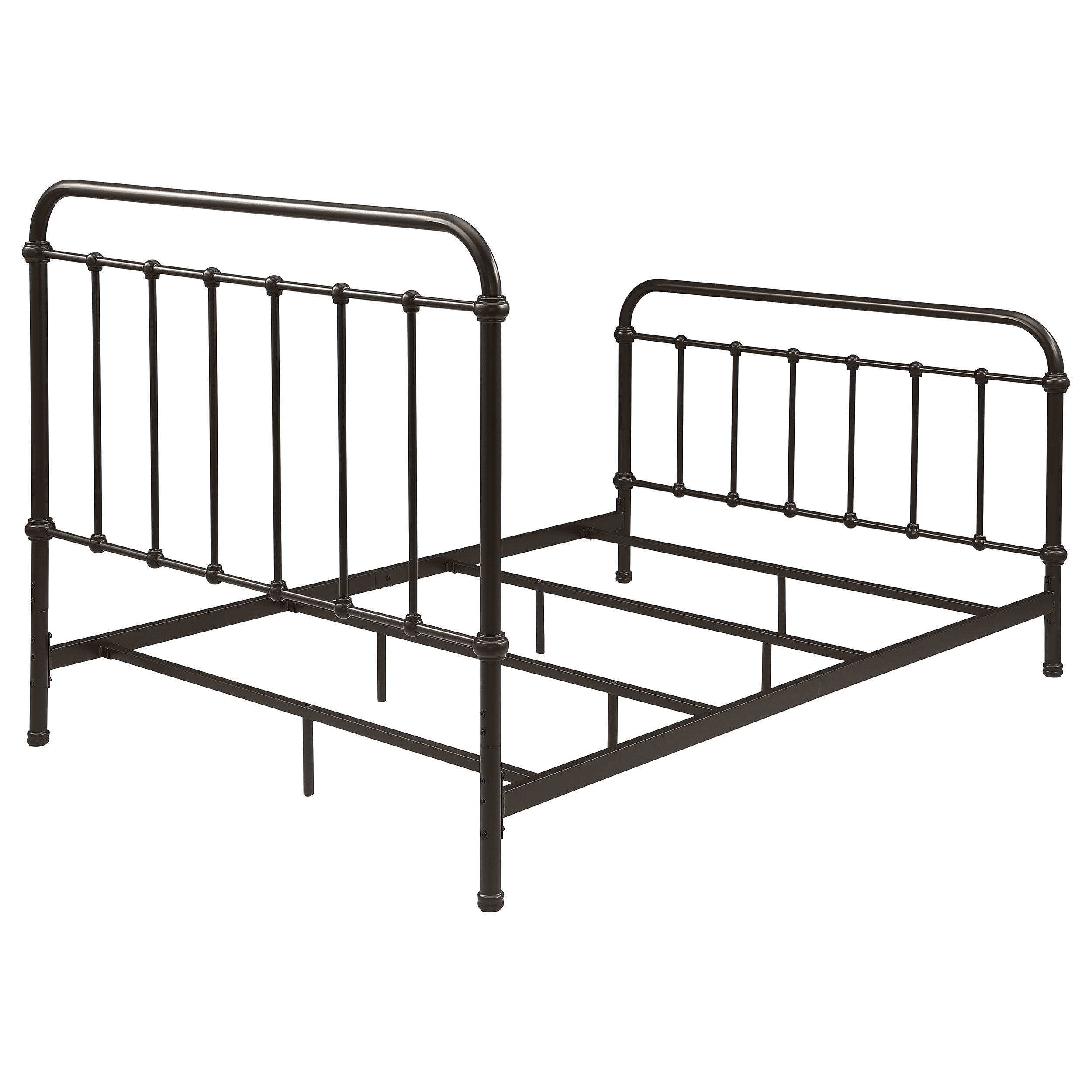 Livingston Metal Full Open Frame Bed Dark Bronze — view 7