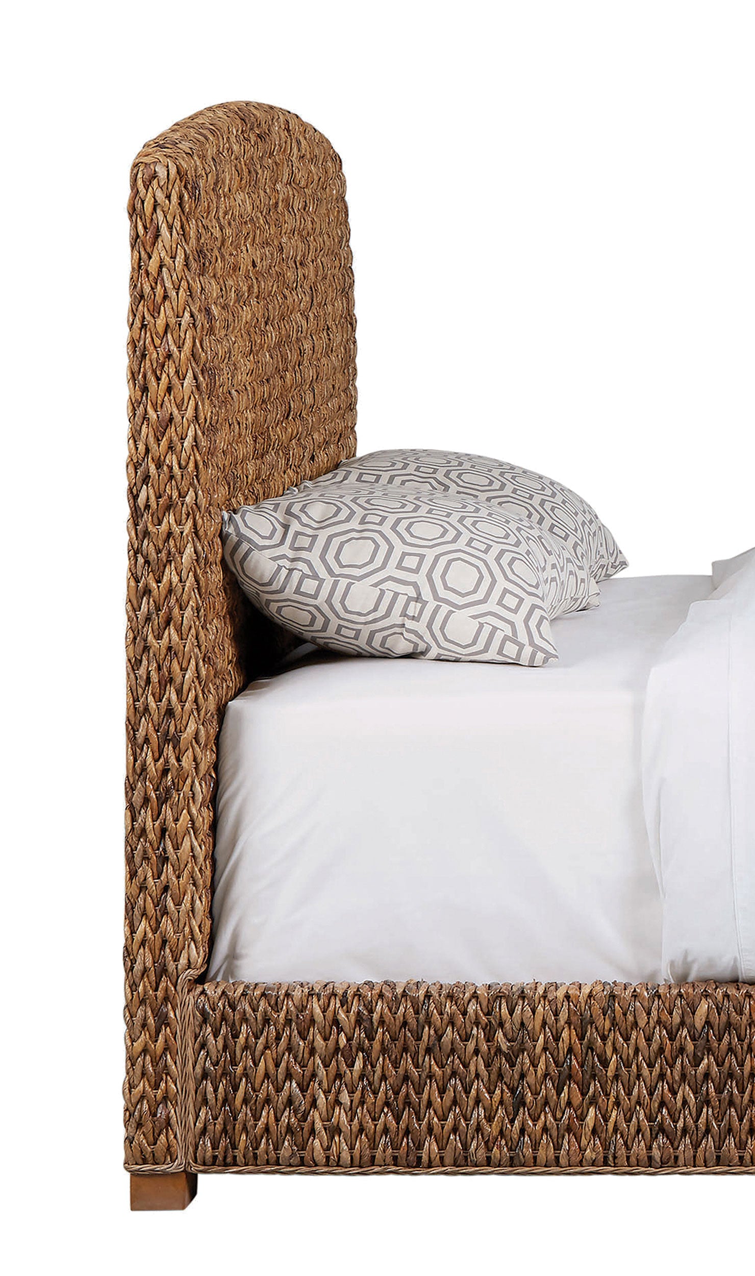 Laughton Banana Leaf Eastern King Panel Bed Amber — view 3