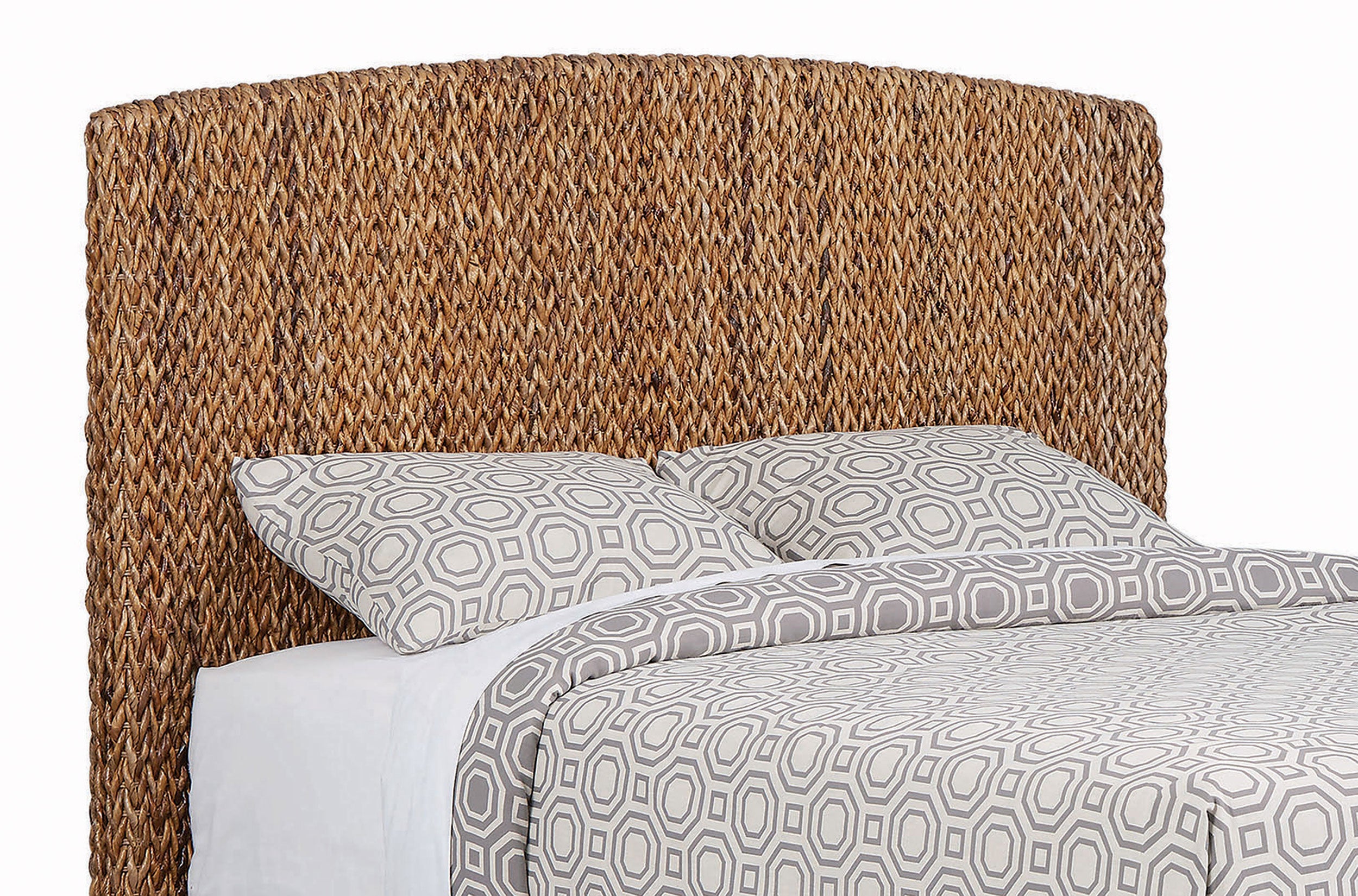 Laughton Woven Banana Leaf California King Headboard Amber — view 1