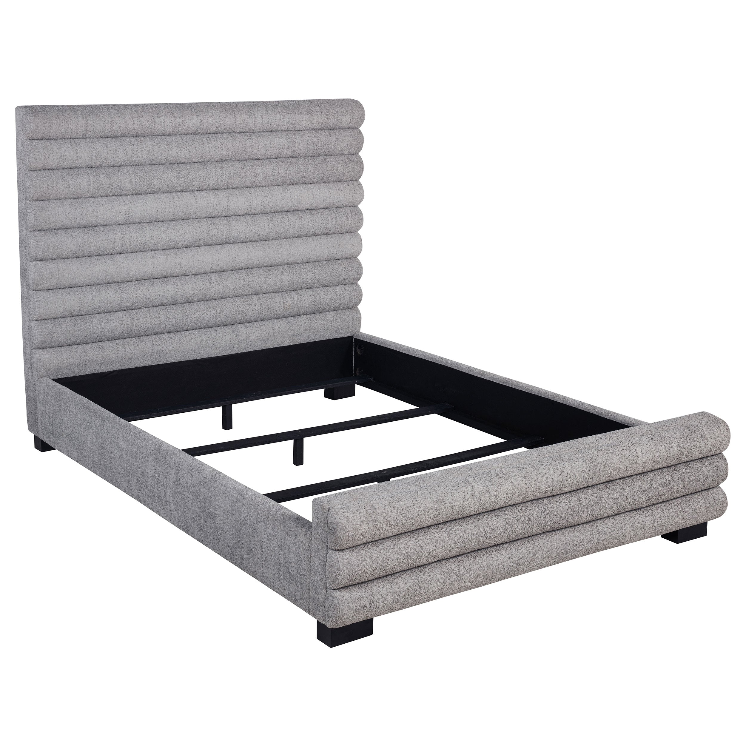 Patricia 58-inch Boucle Upholstered Queen Bed Grey — view 1