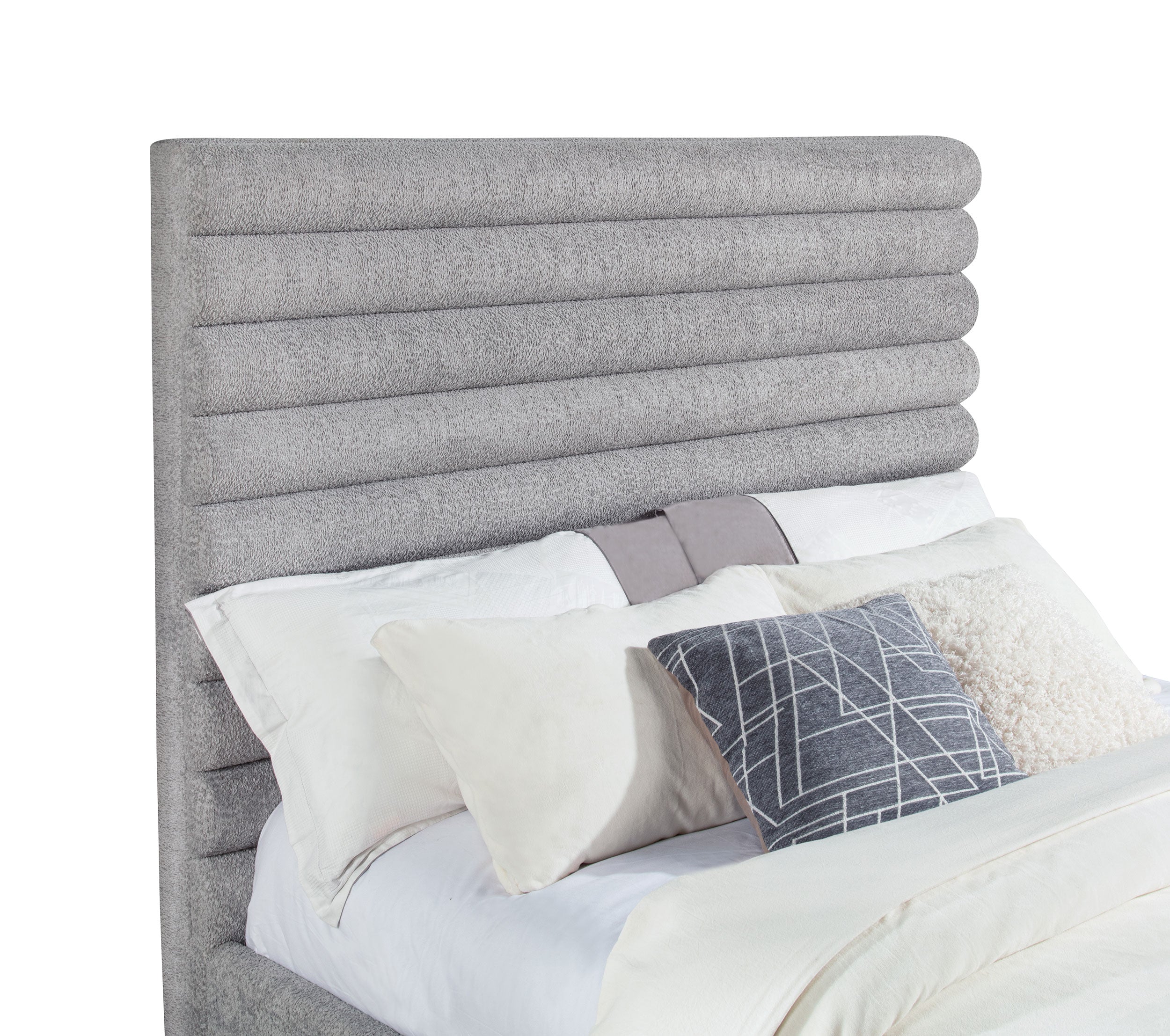 Patricia 58-inch Boucle Upholstered Queen Bed Grey — view 7