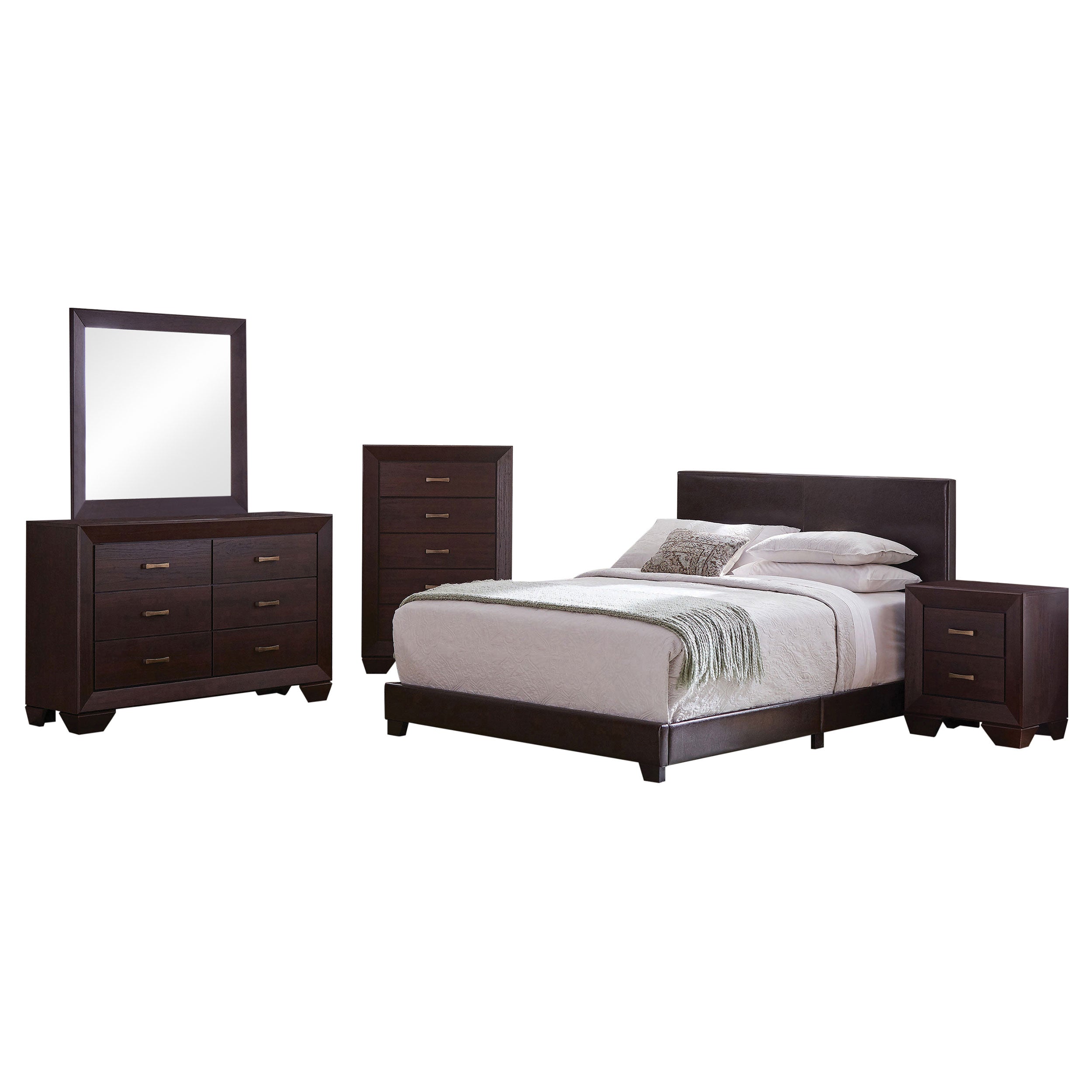 Dorian 5-piece Eastern King Bedroom Set Dark Cocoa — view 1