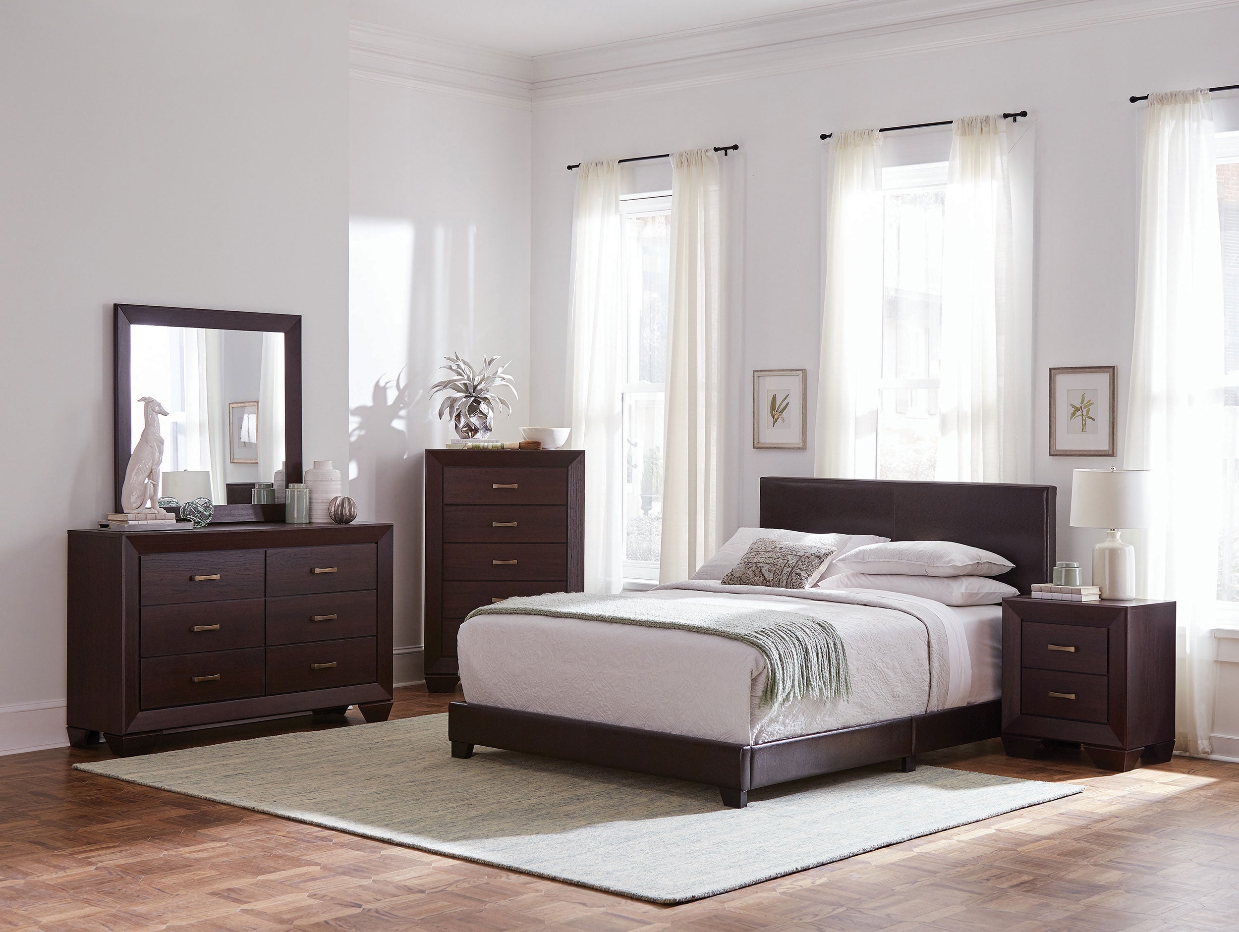 Dorian 5-piece Twin Bedroom Set Dark Cocoa — view 1