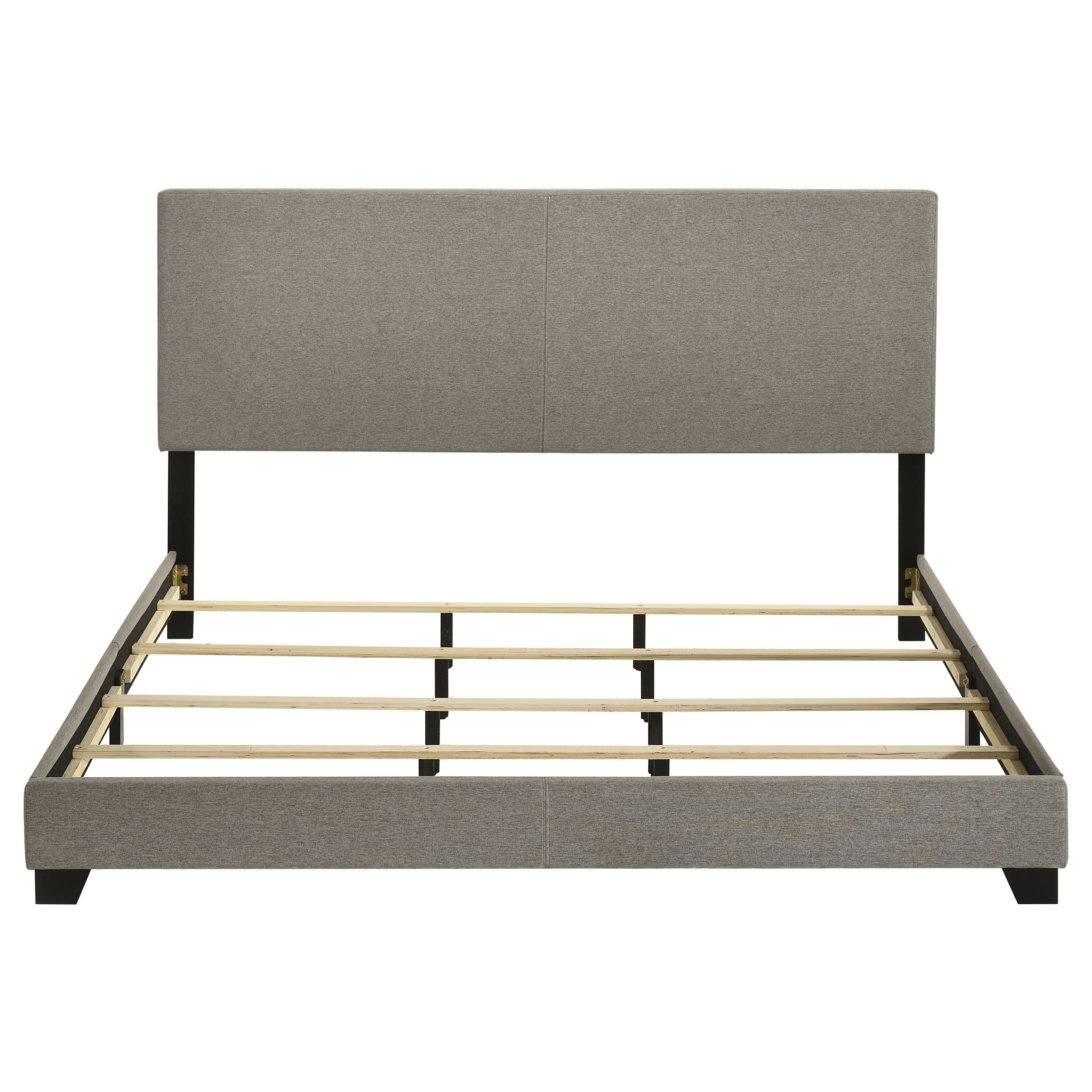 Dorian Fabric Upholstered California King Panel Bed Taupe — view 4