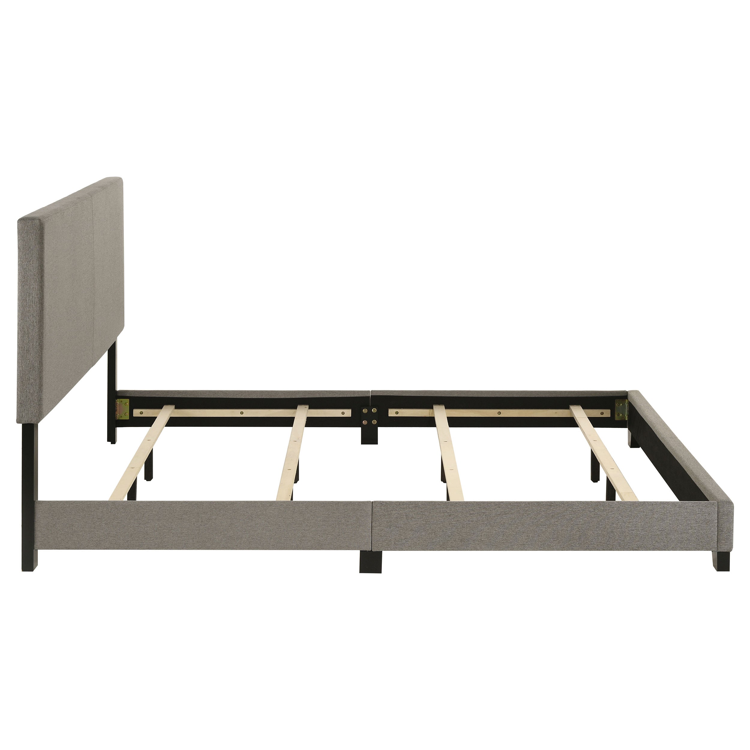 Dorian Fabric Upholstered California King Panel Bed Taupe — view 6