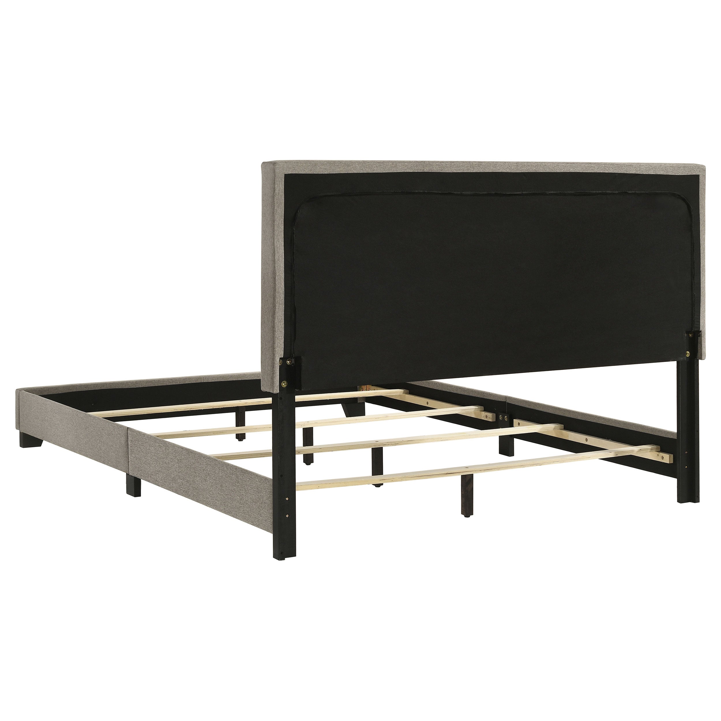 Dorian Fabric Upholstered Queen Panel Bed Taupe — view 5