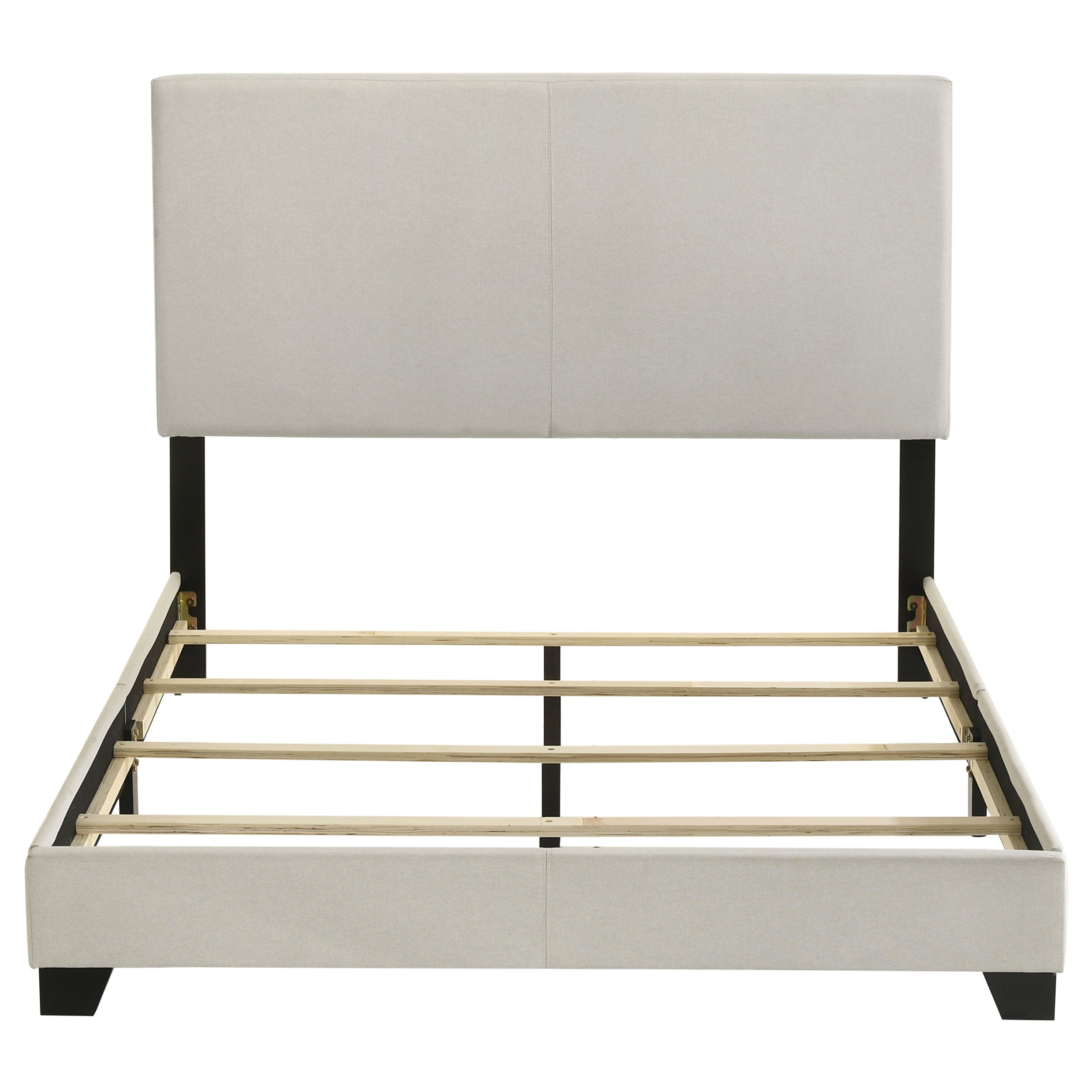 Dorian Fabric Upholstered Full Panel Bed Cream — view 4