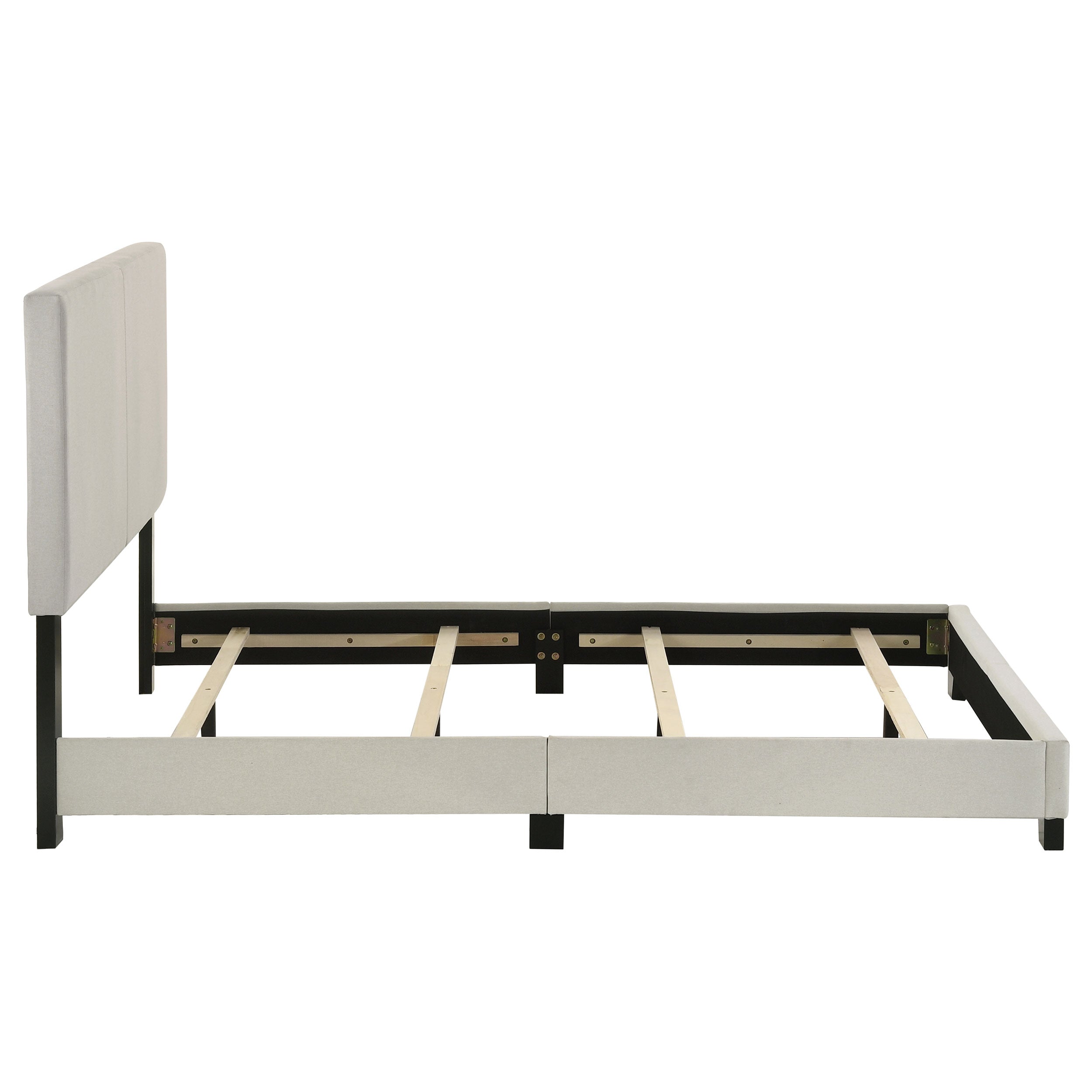 Dorian Fabric Upholstered Full Panel Bed Cream — view 6