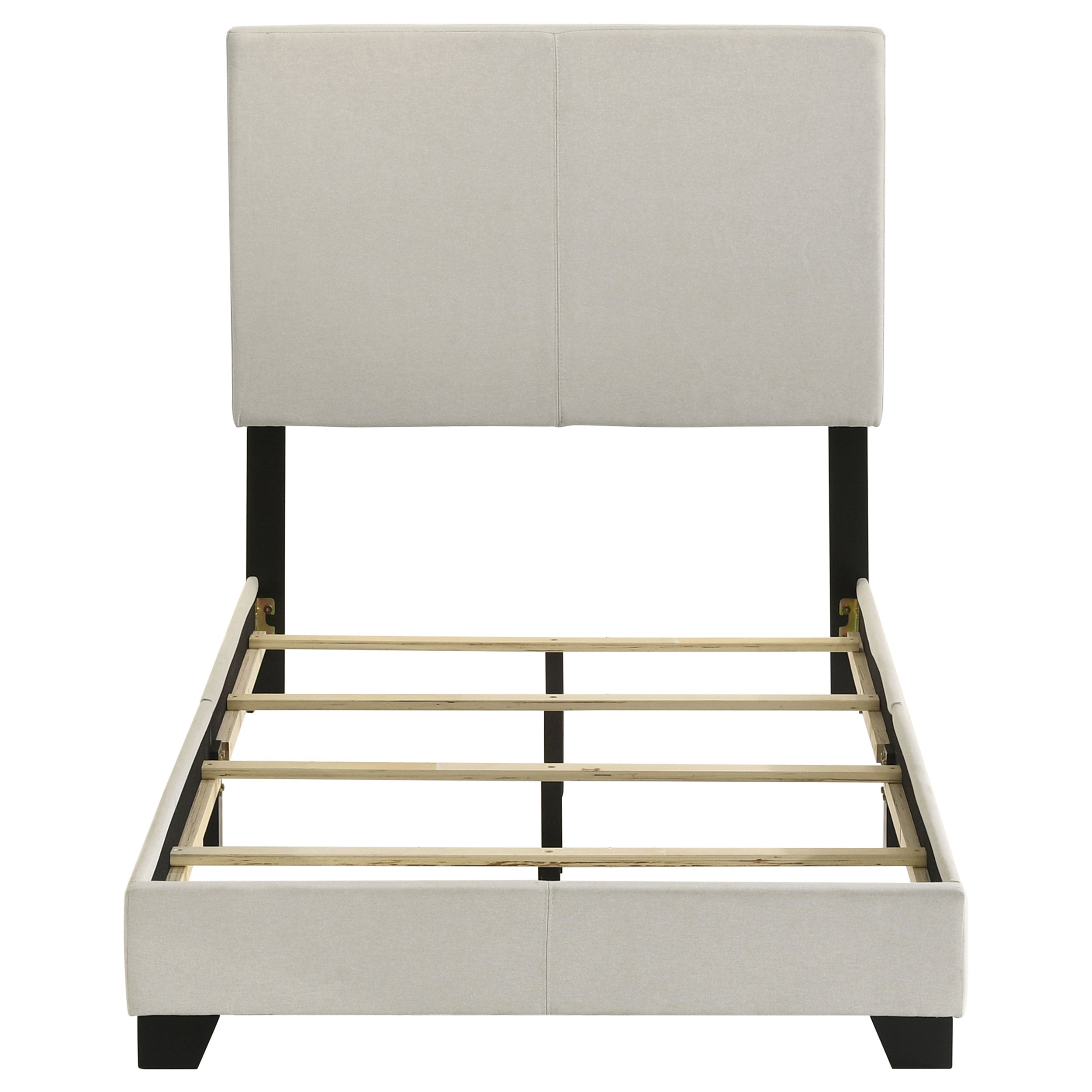 Dorian Fabric Upholstered Twin Panel Bed Cream — view 4