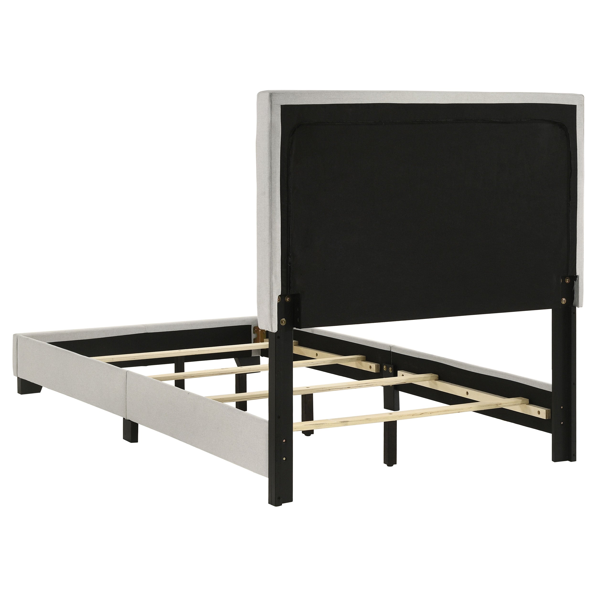 Dorian Fabric Upholstered Twin Panel Bed Cream — view 5