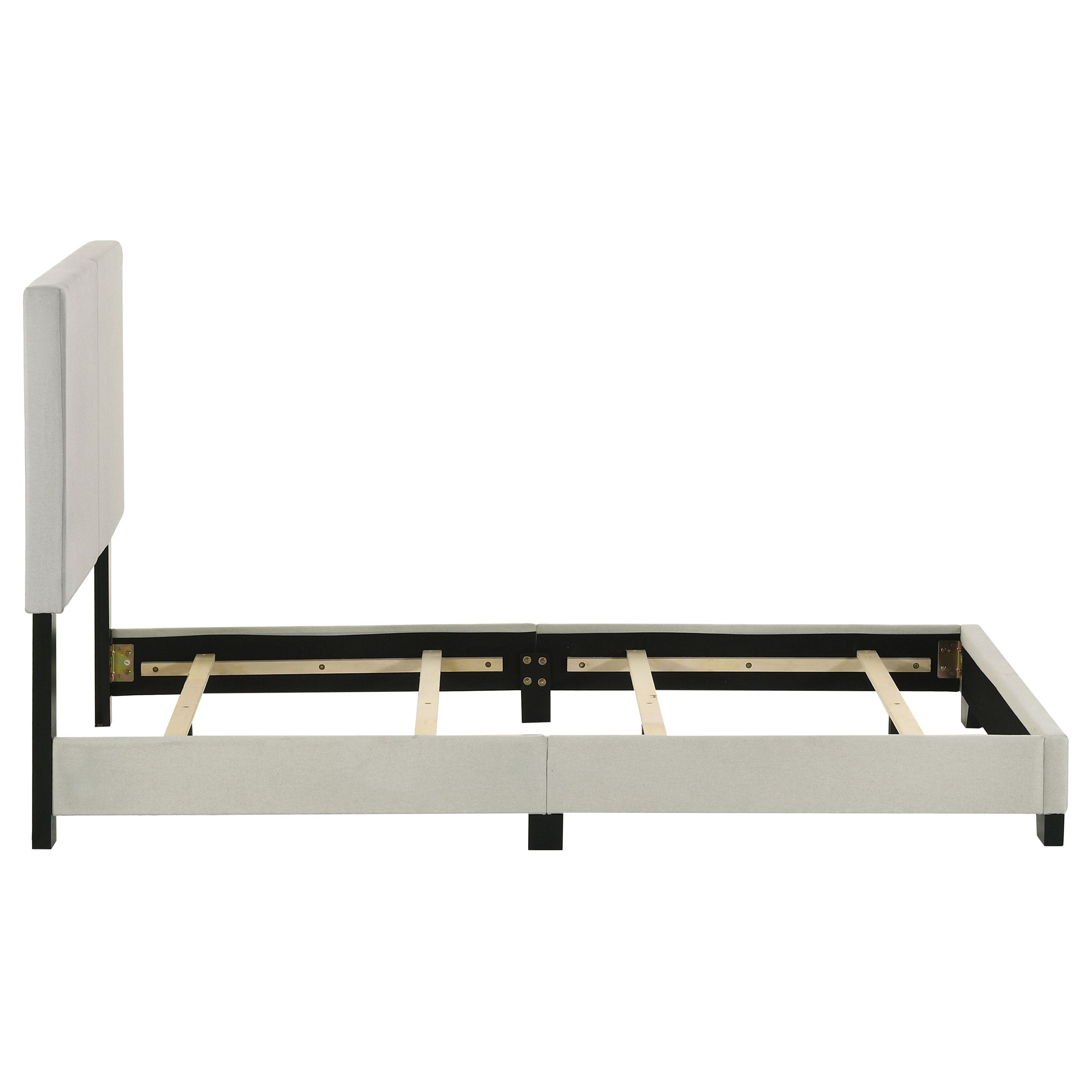 Dorian Fabric Upholstered Twin Panel Bed Cream — view 6