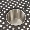 3 Piece Outdoor Aluminium Cast Bistro Set With Ice Bucket - Copper