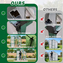 Polycarbonate Walk-In Greenhouse, Raised Base For Outdoor In All Season