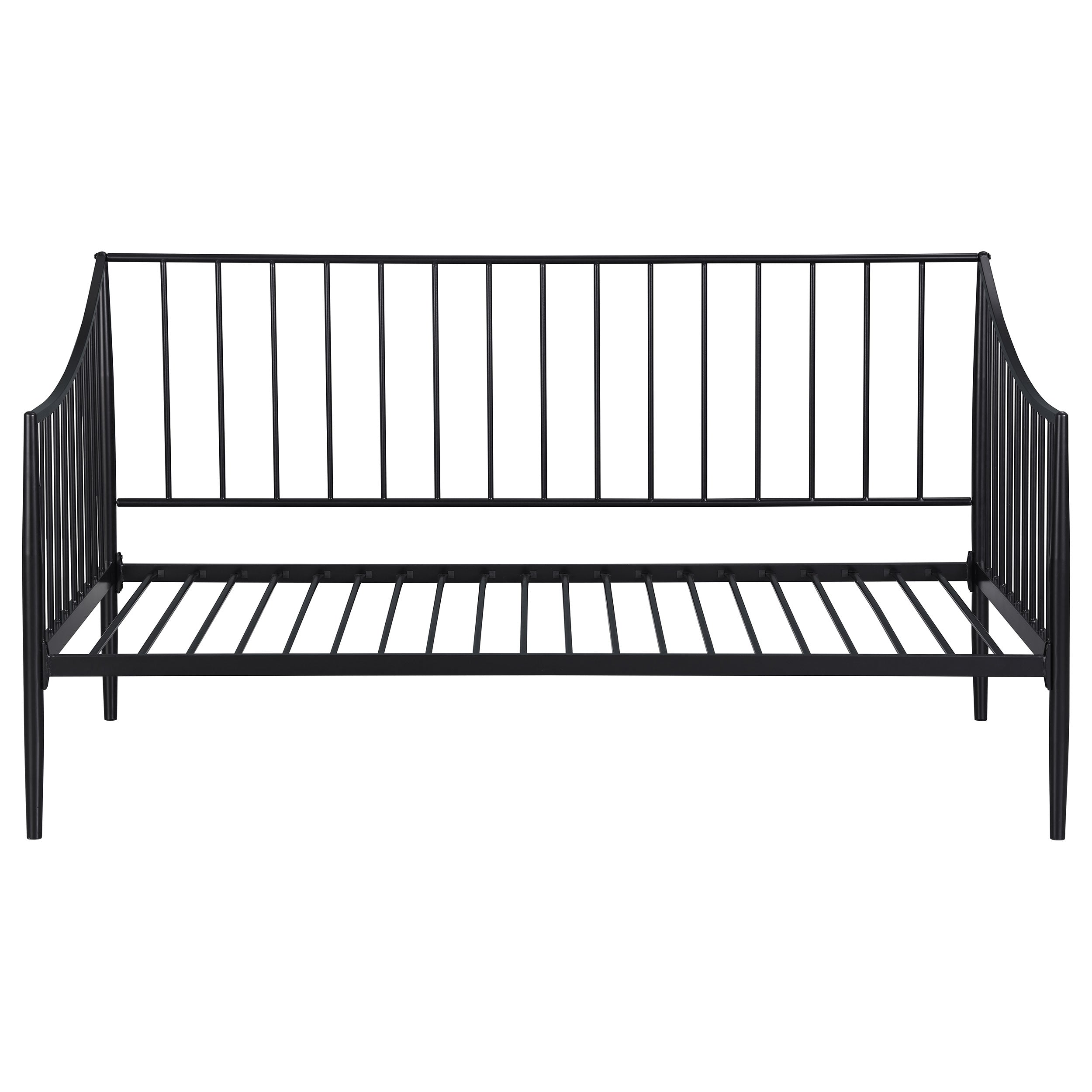 Newbury Metal Twin Daybed Bed Frame Matte Black — view 3