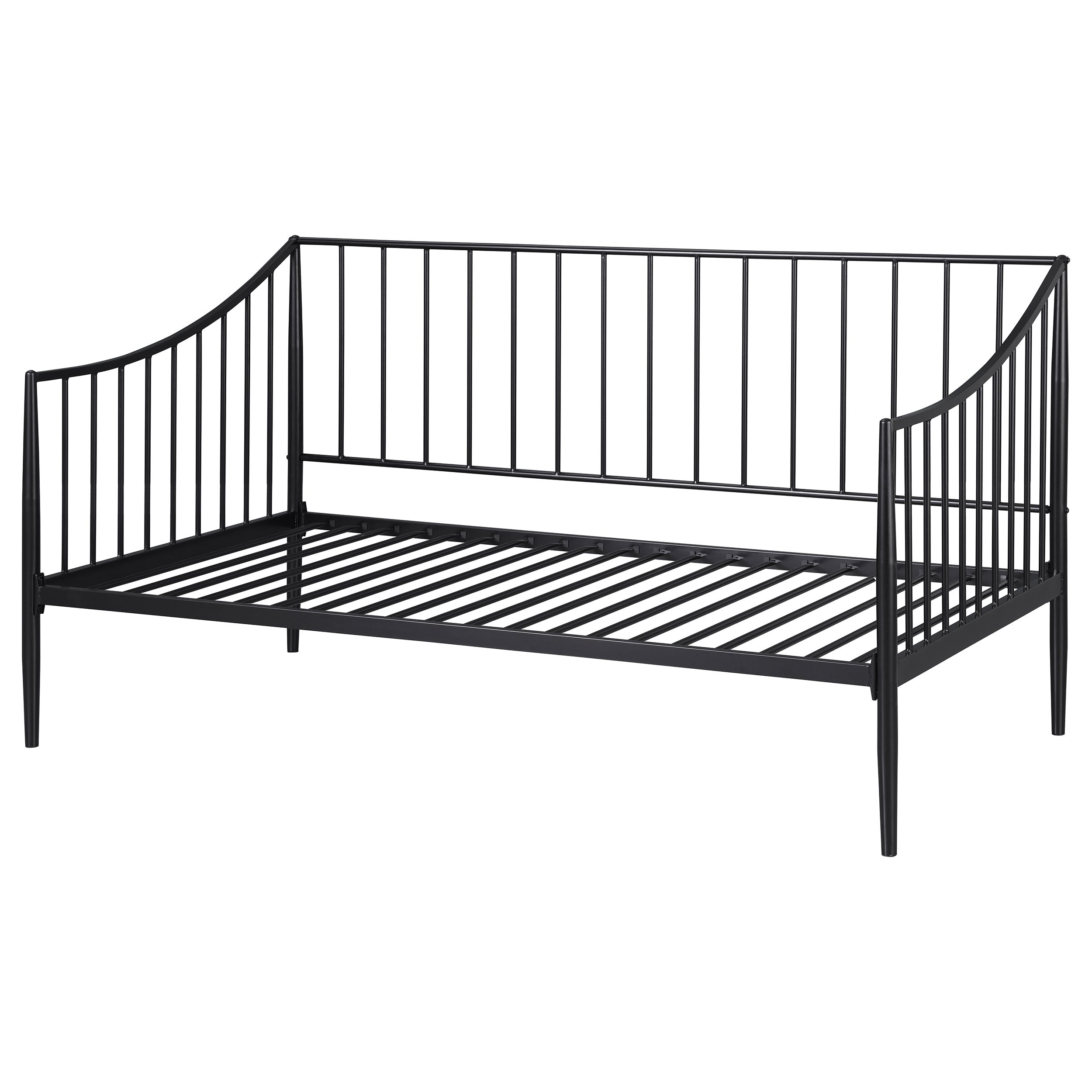 Newbury Metal Twin Daybed Bed Frame Matte Black — view 4