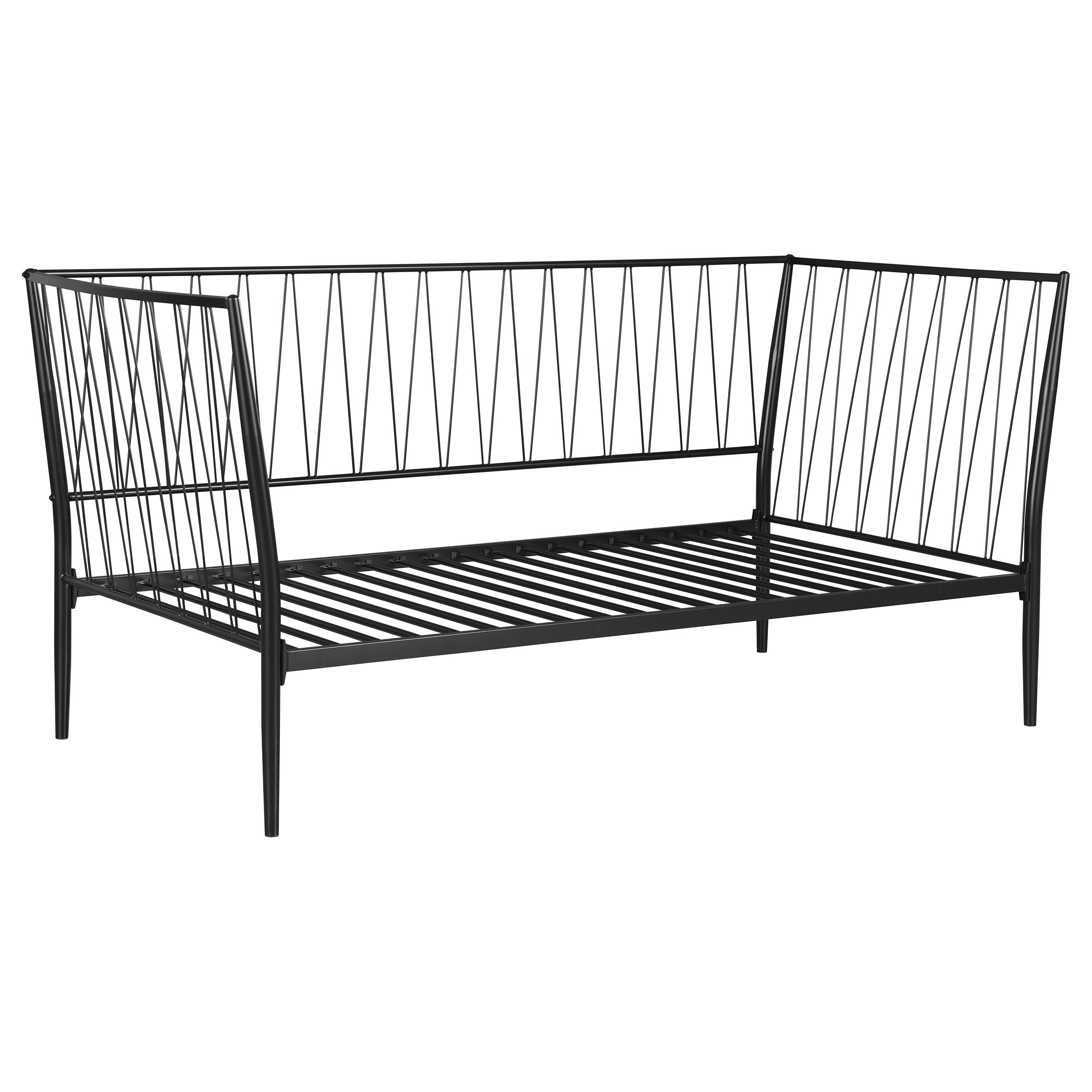 Richland Metal Twin Daybed Bed Frame Matte Black — view 1
