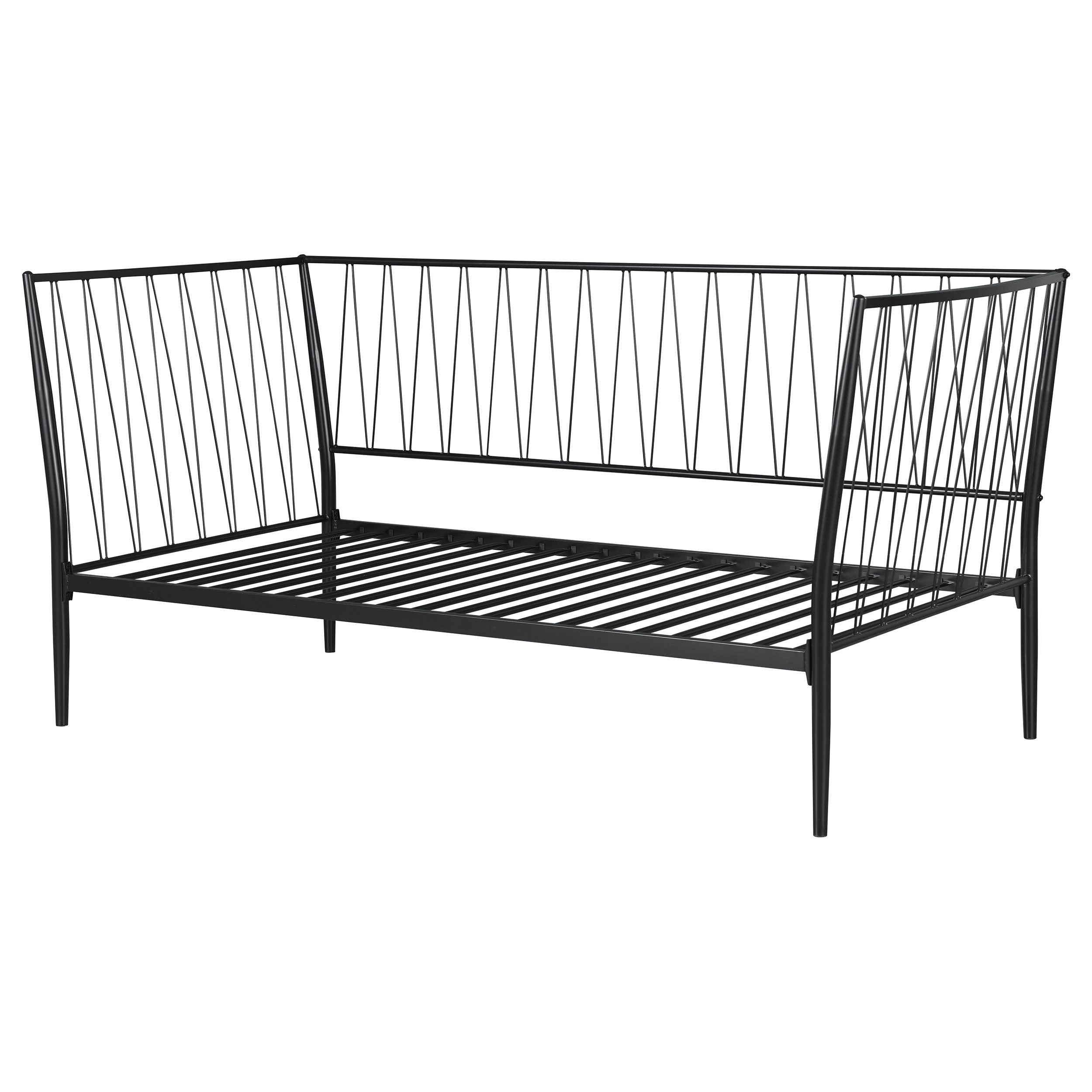 Richland Metal Twin Daybed Bed Frame Matte Black — view 4