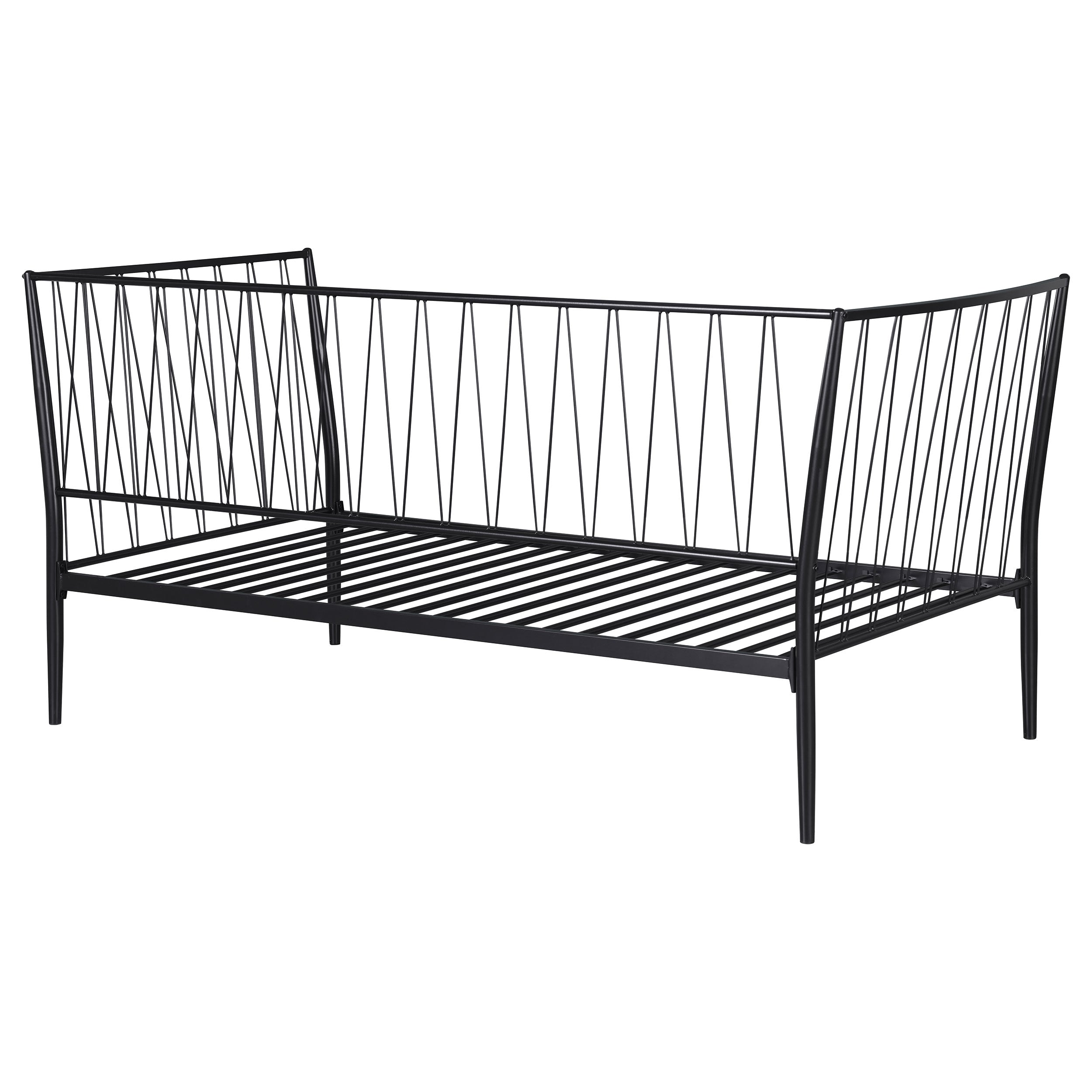 Richland Metal Twin Daybed Bed Frame Matte Black — view 7