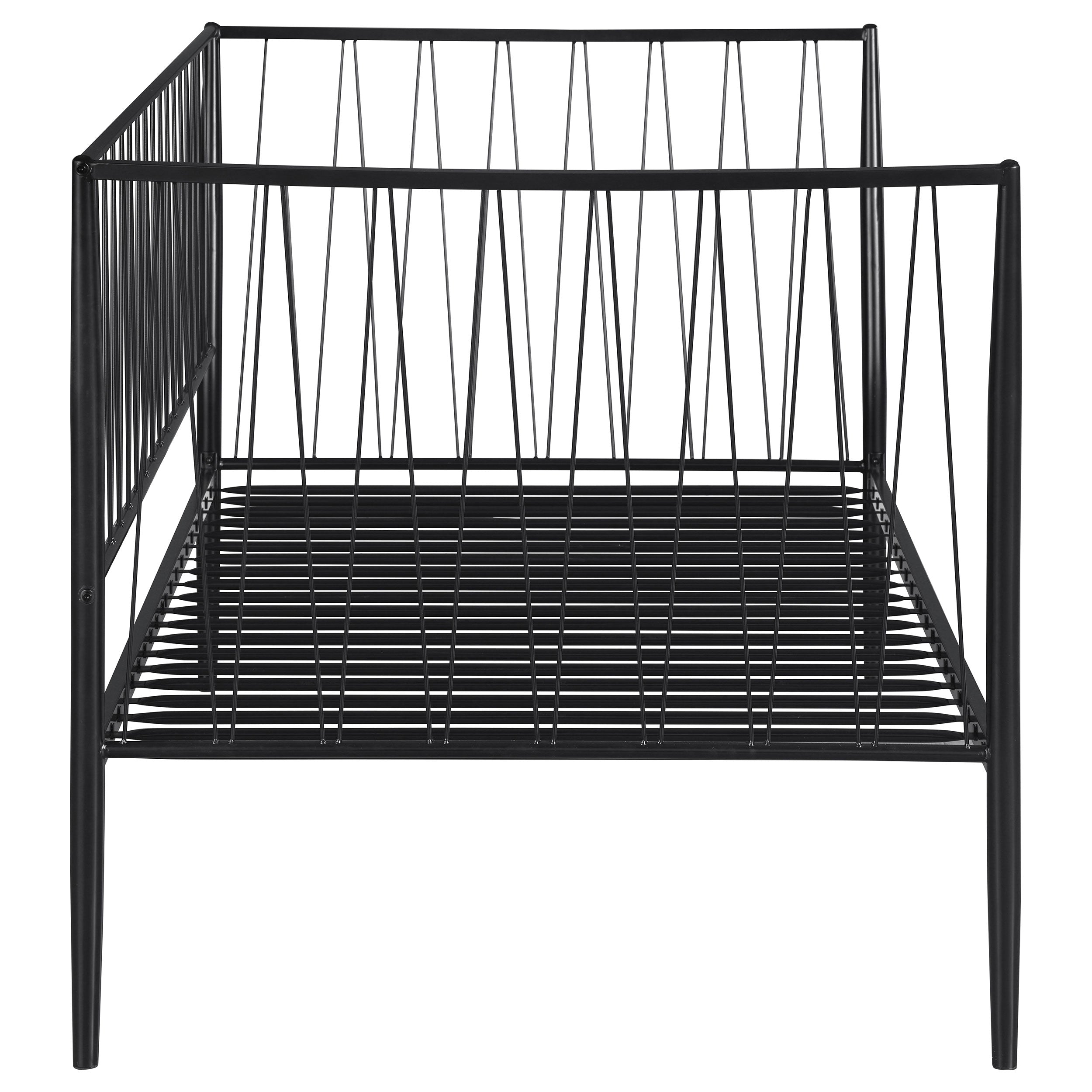 Richland Metal Twin Daybed Bed Frame Matte Black — view 8