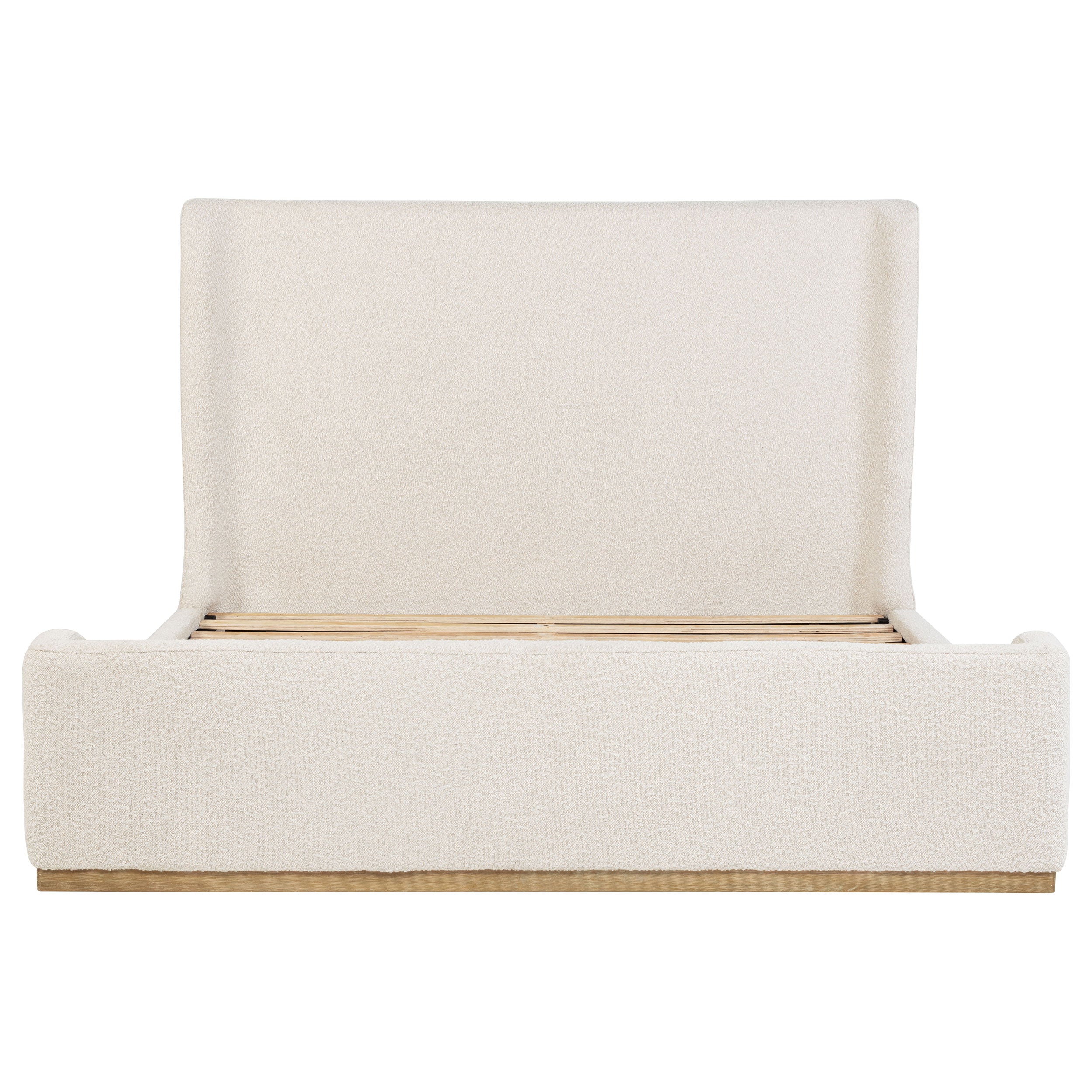 Nala Upholstered Eastern King Sleigh Bed Cream — view 4