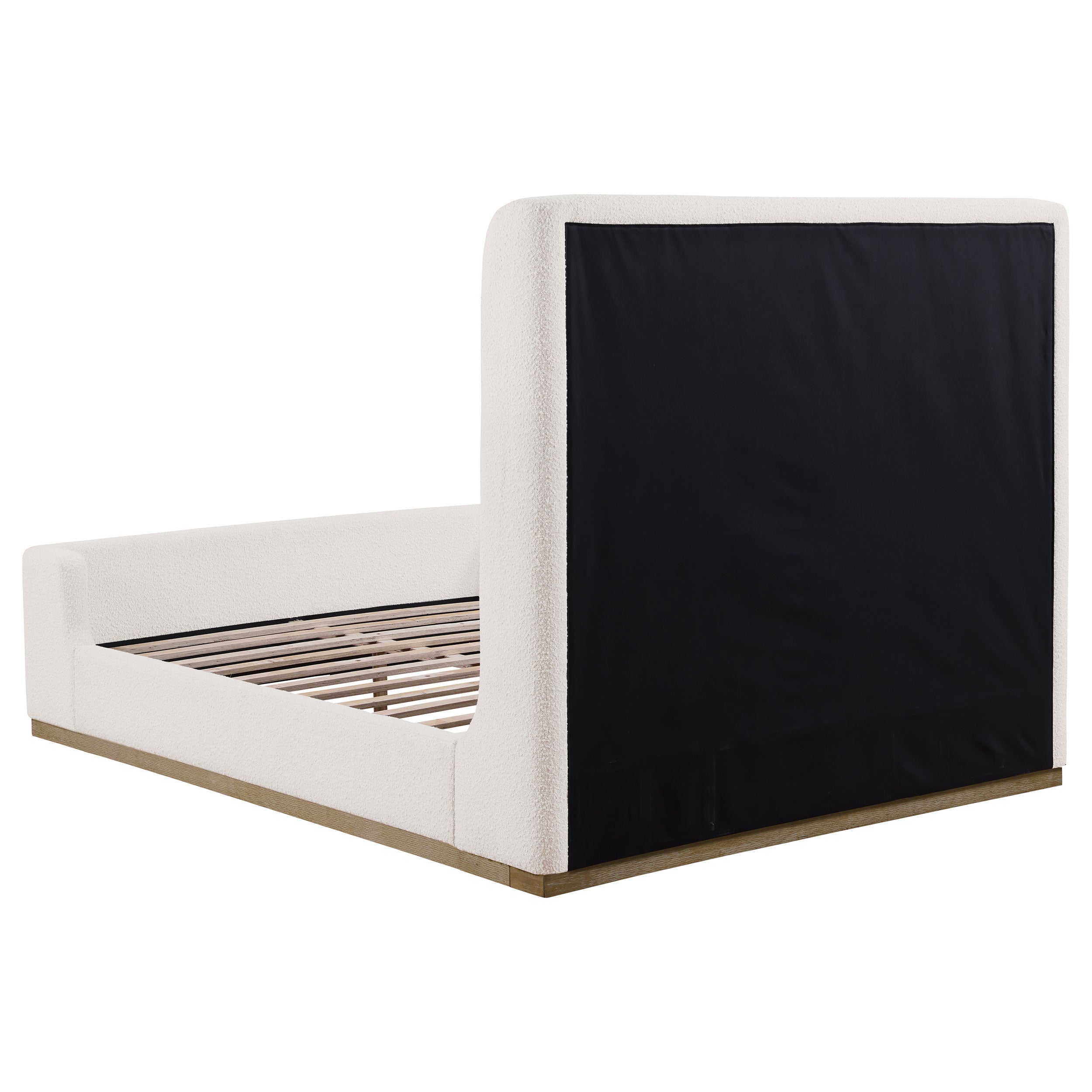 Nala Upholstered Queen Sleigh Bed Cream — view 4