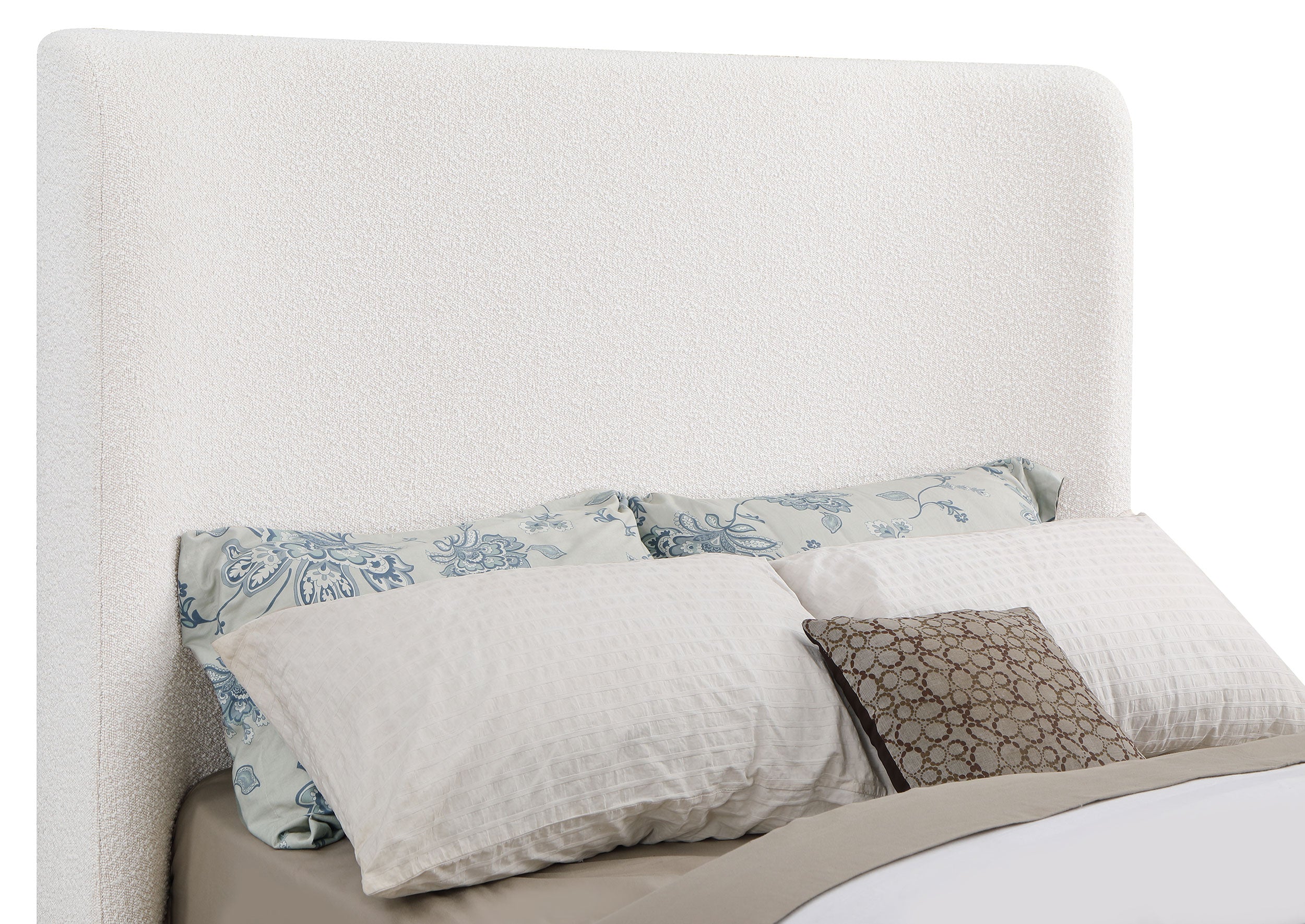 Nala Upholstered Queen Sleigh Bed Cream — view 5