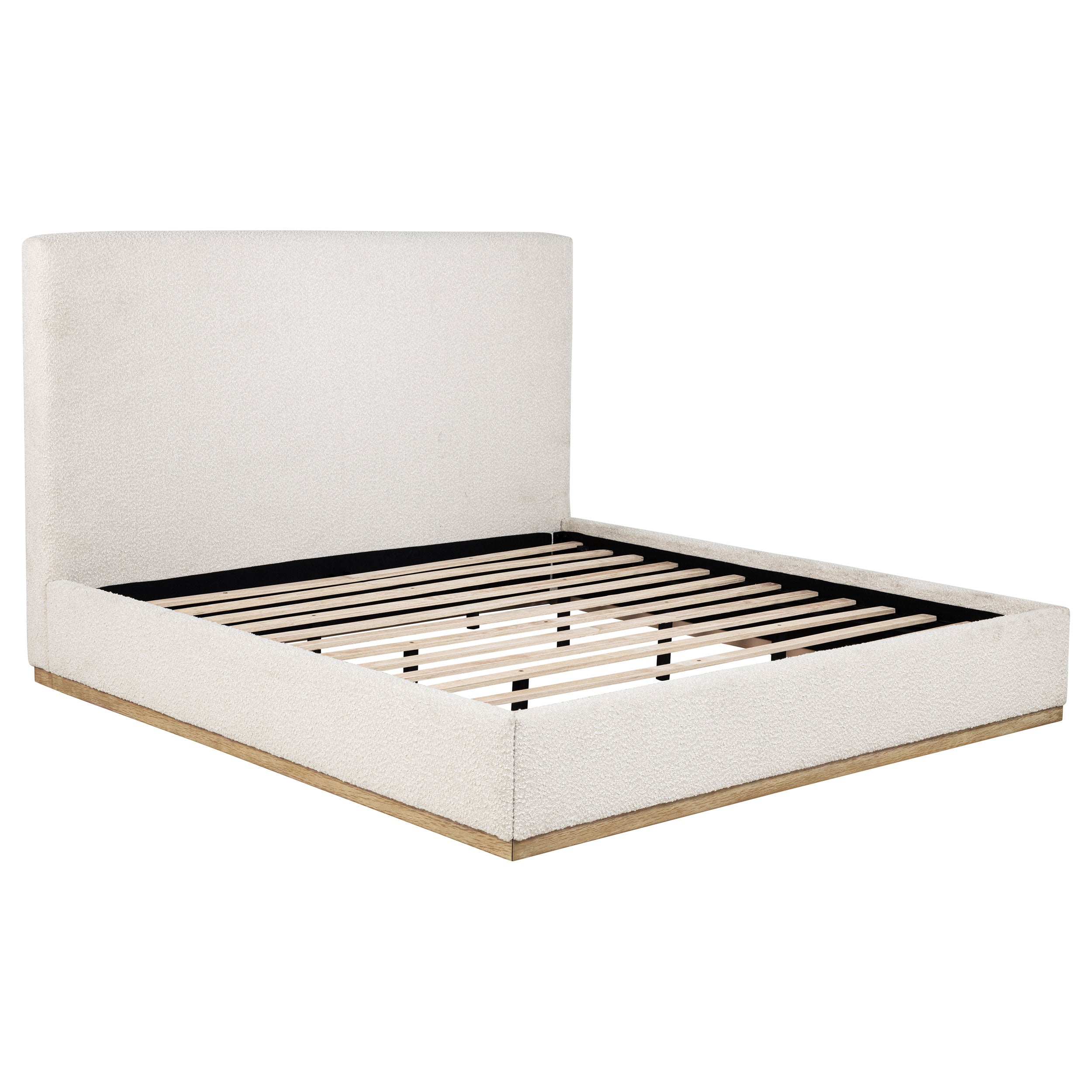 Knox Upholstered EASTERN KING Panel Bed Cream — view 1