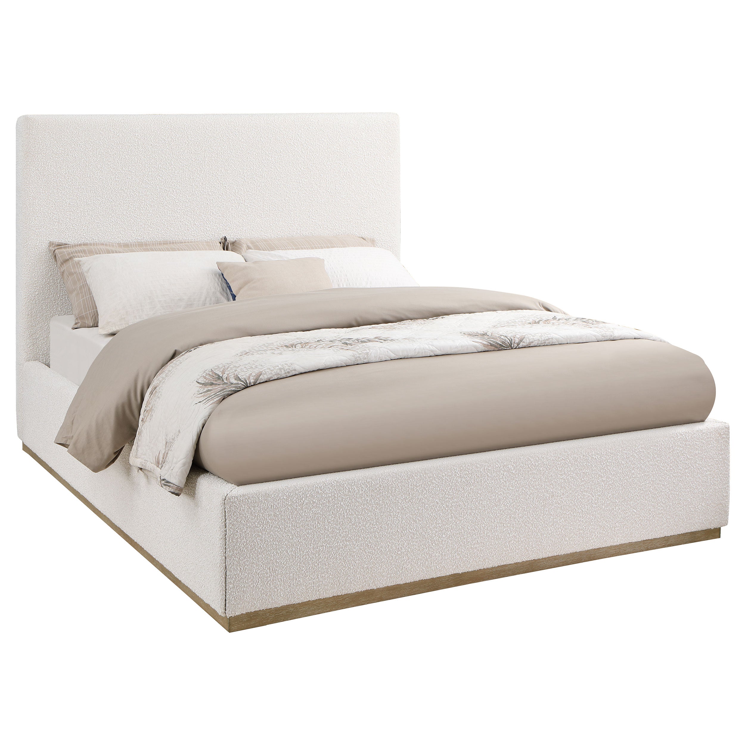 Knox Upholstered Queen Panel Bed Cream — view 3