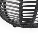 Boho Arias - Side Table With Tempered Glass Top And Rattan Wrap