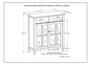 Warm Shaker - Handcrafted Medium Storage Media Cabinet