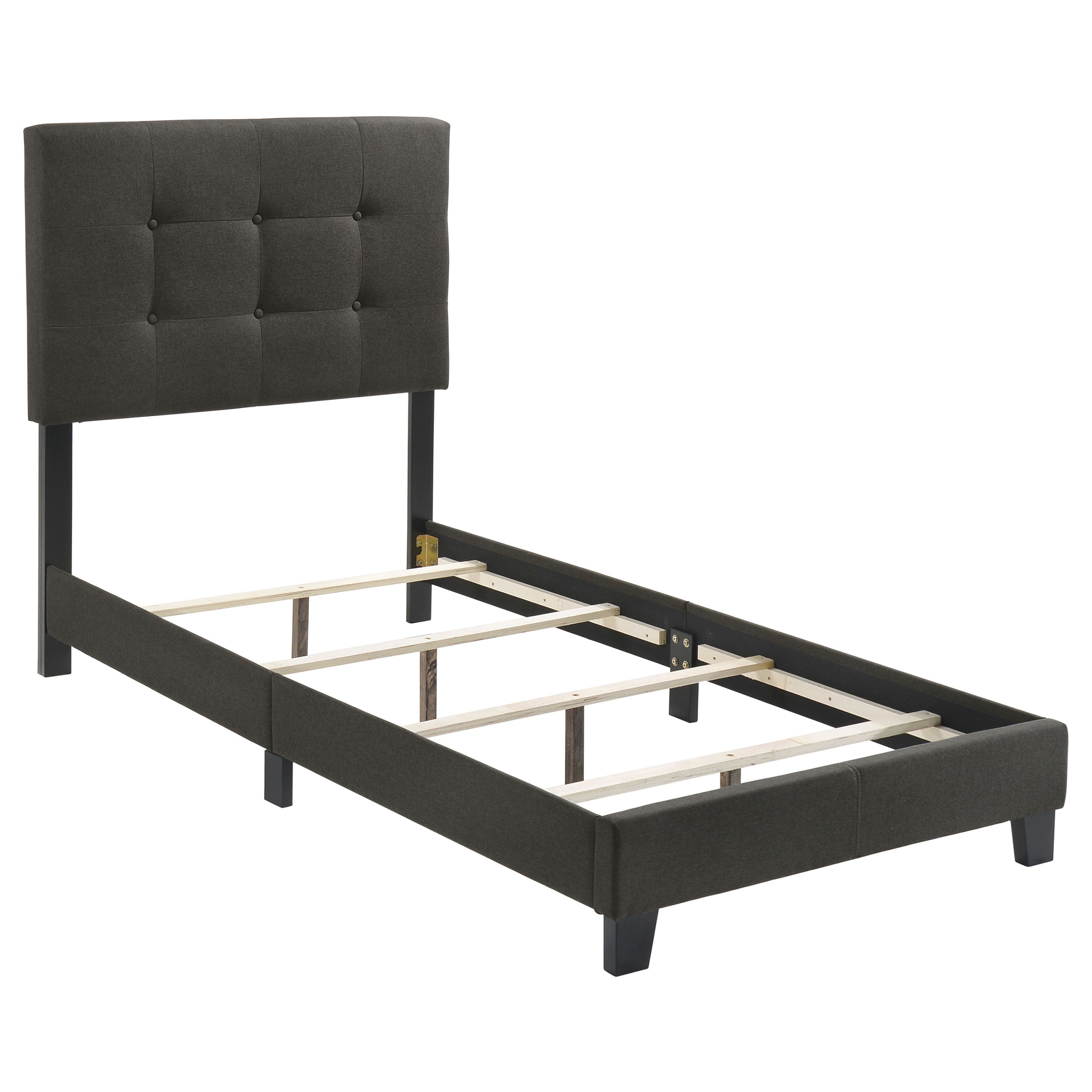 Mapes Upholstered Twin Panel Bed Charcoal — view 1