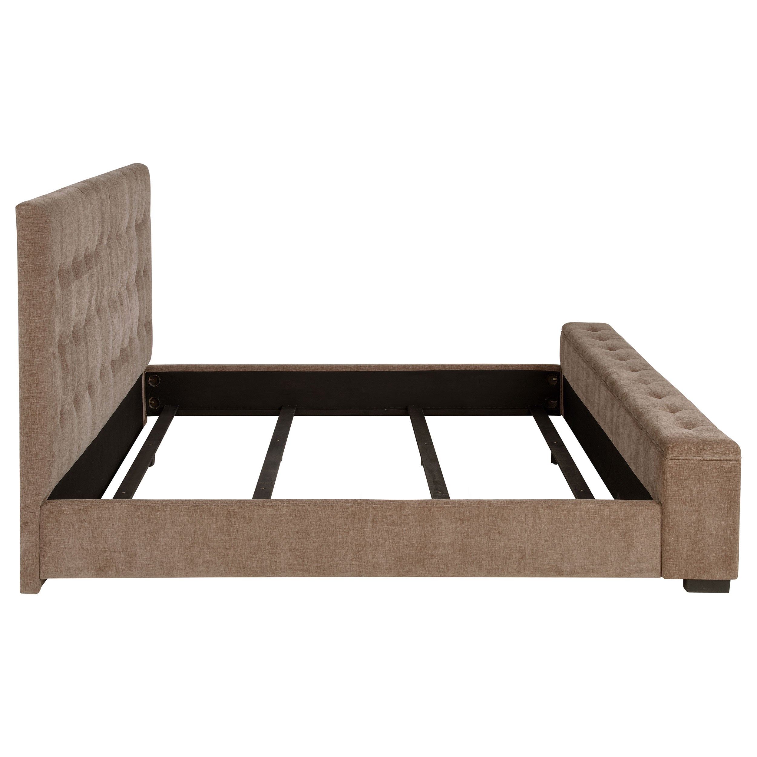 Senna Upholstered California King Audio Flame Visualizer Bed Brown — view 6
