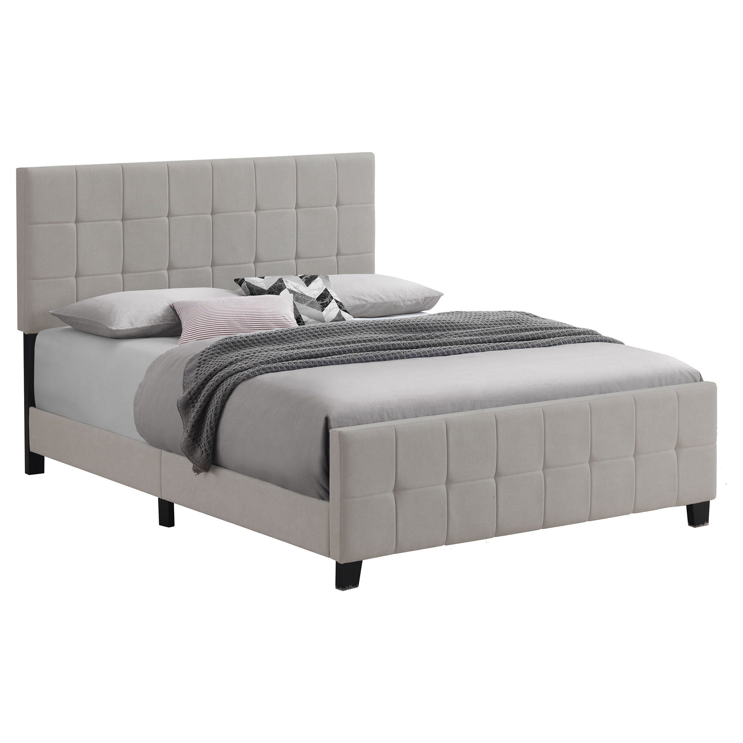 Fairfield Upholstered Queen Panel Bed Beige — view 3