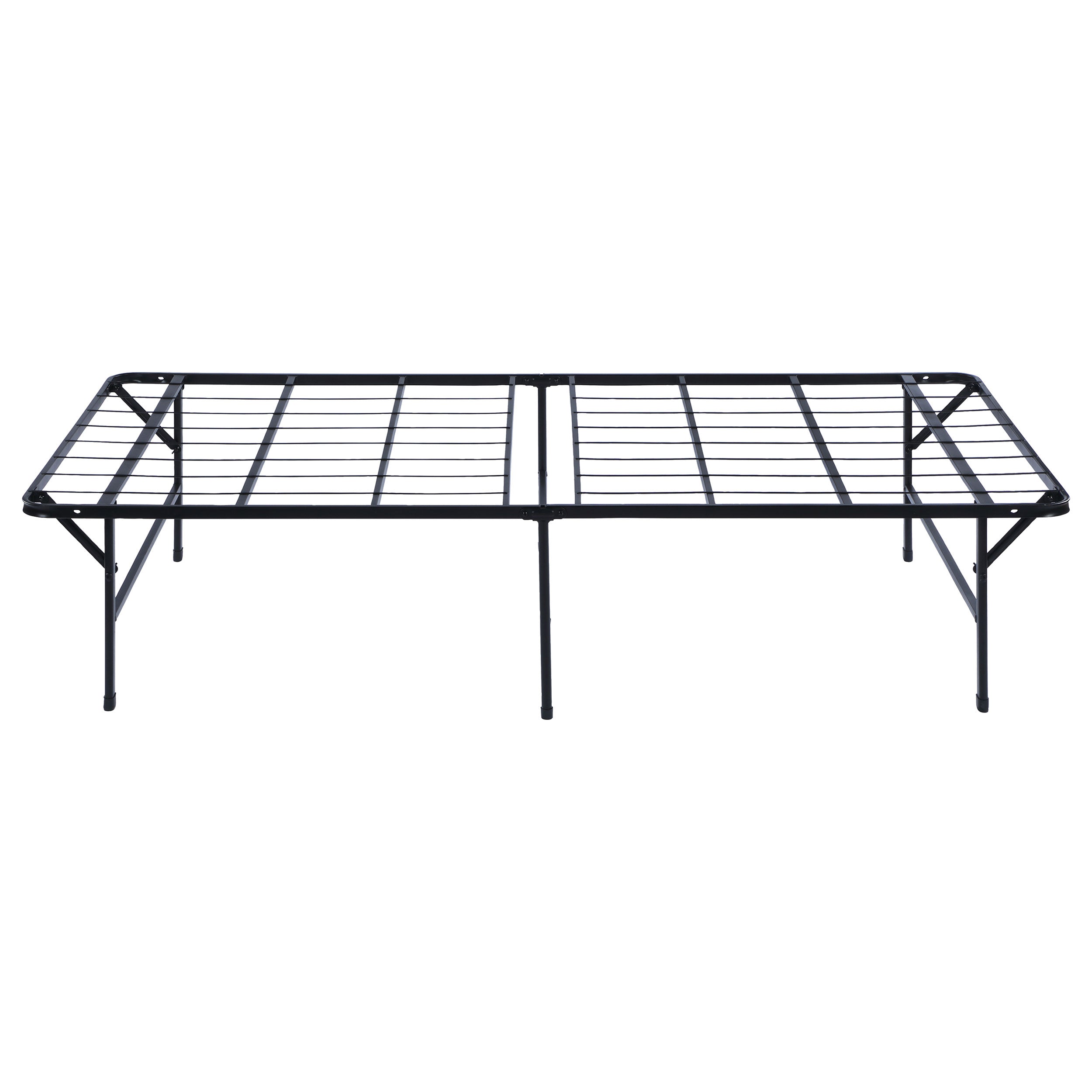 Mabel Metal Twin Mattress Support Platform Bed Black — view 4