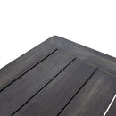 Acacia Wood Loveseat And Coffee Table Set With Cushions