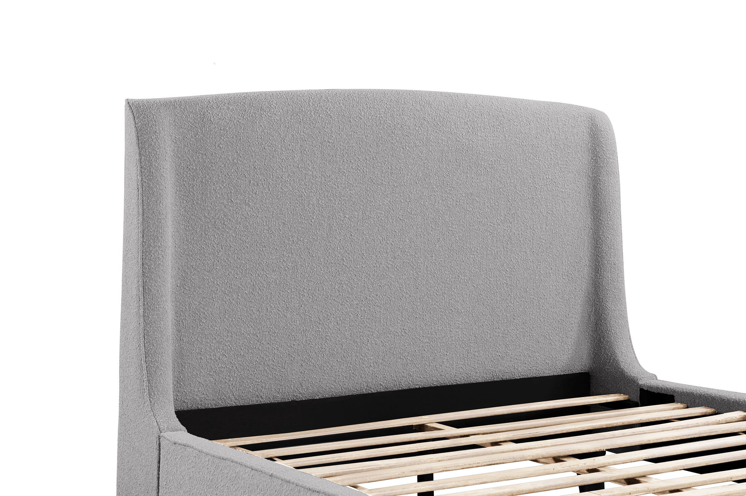 Mosby Upholstered Queen Wingback Bed Grey — view 11