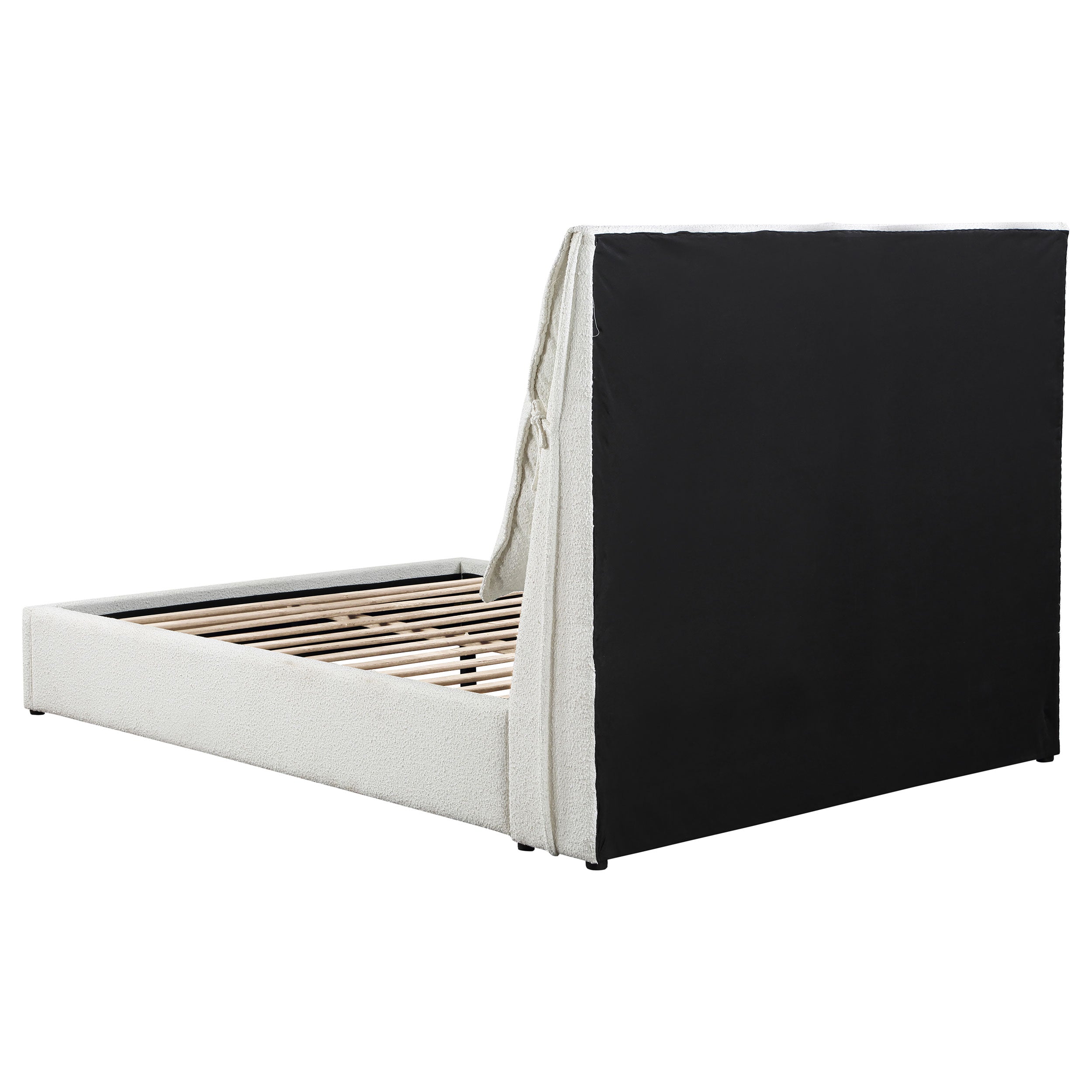 Gwendoline Upholstered Queen Panel Bed White — view 7